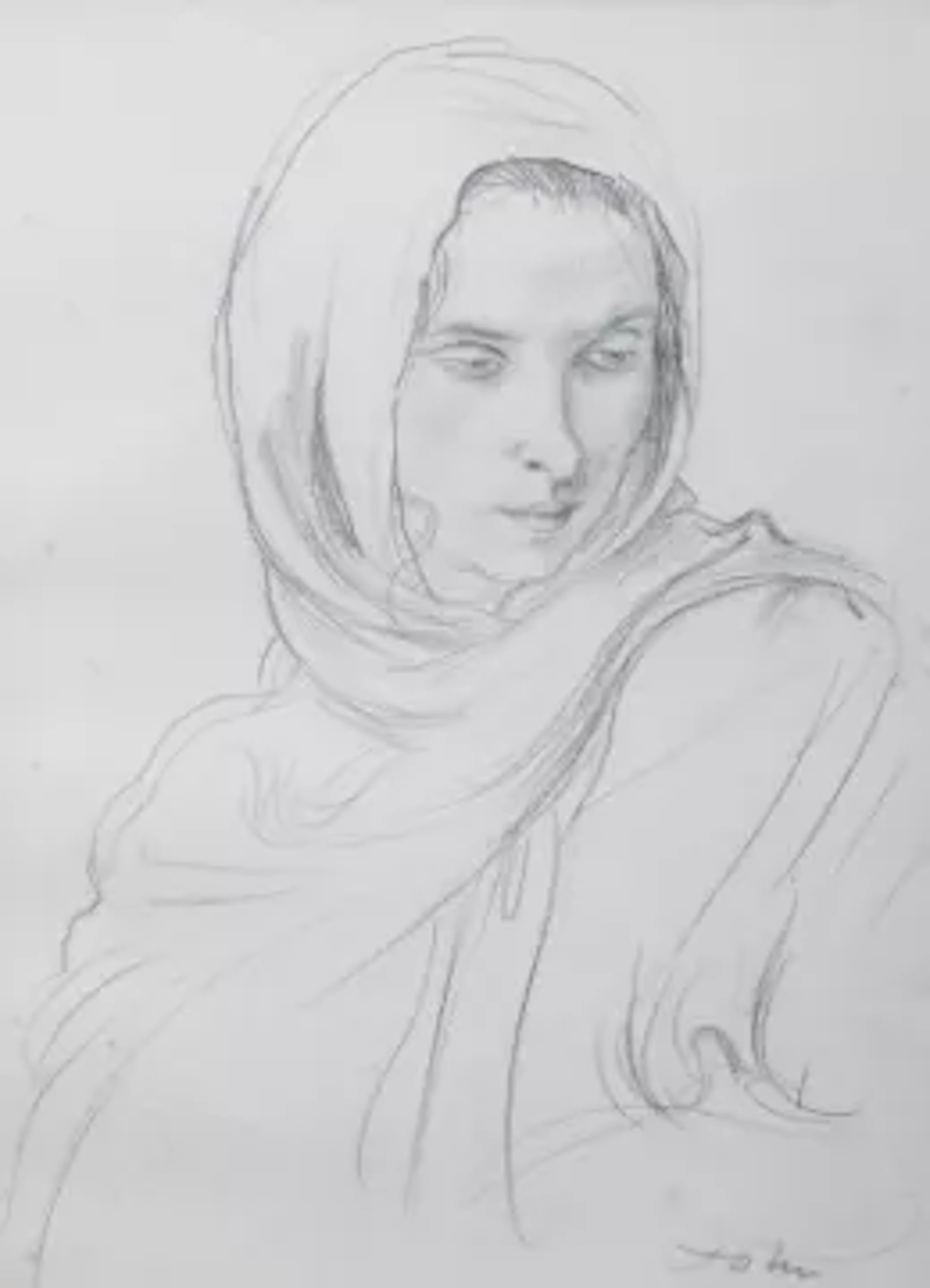 λ AUGUSTUS JOHN (BRITISH 1878-1961), DORELIA WEARING A SHAWL