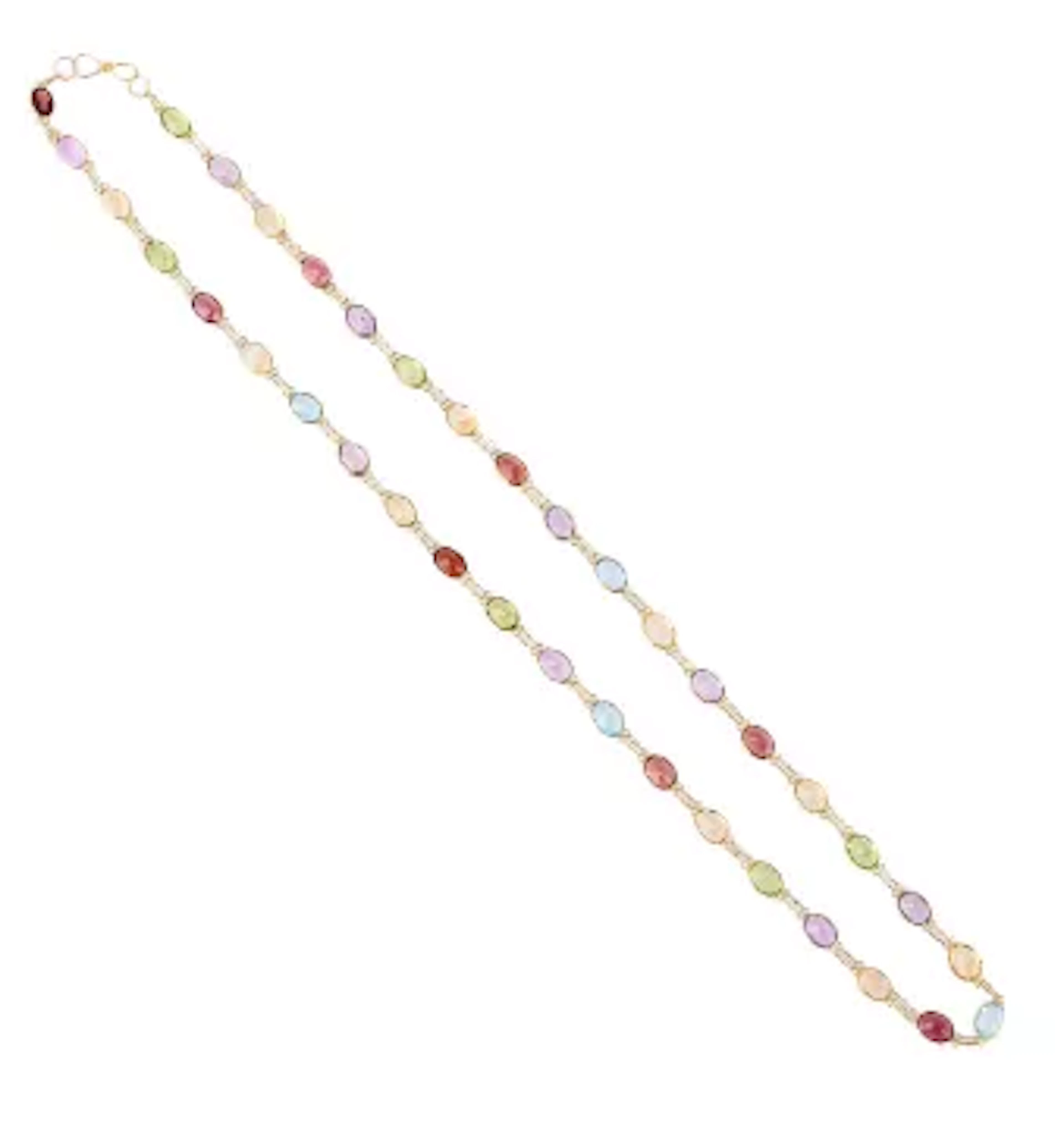 A MULTI GEM SET NECKLACE