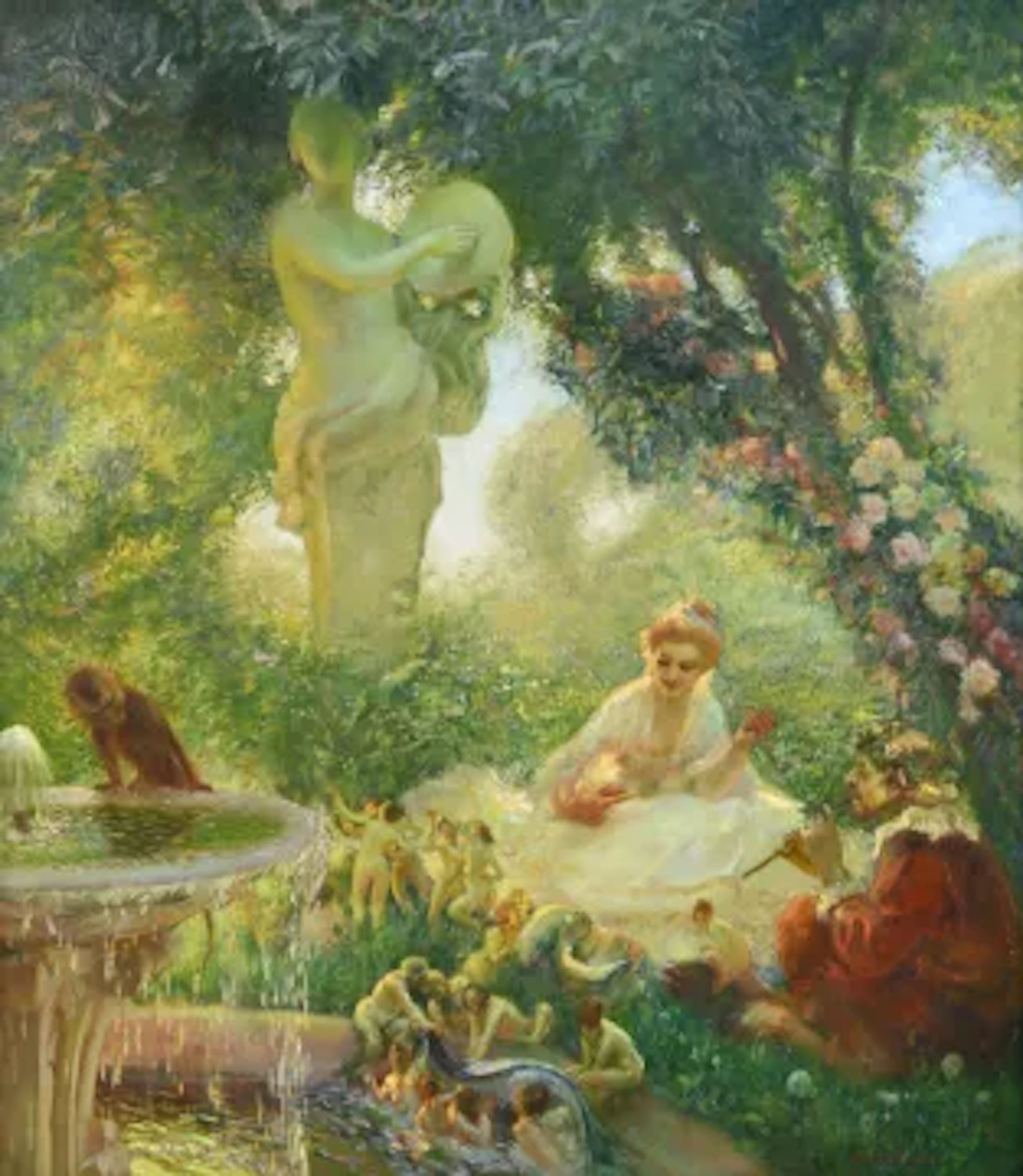 GASTON LA TOUCHE (FRENCH 1854-1913), LA JARDIN DE LA FÉE; RÉCRÉATION DU FAUNE