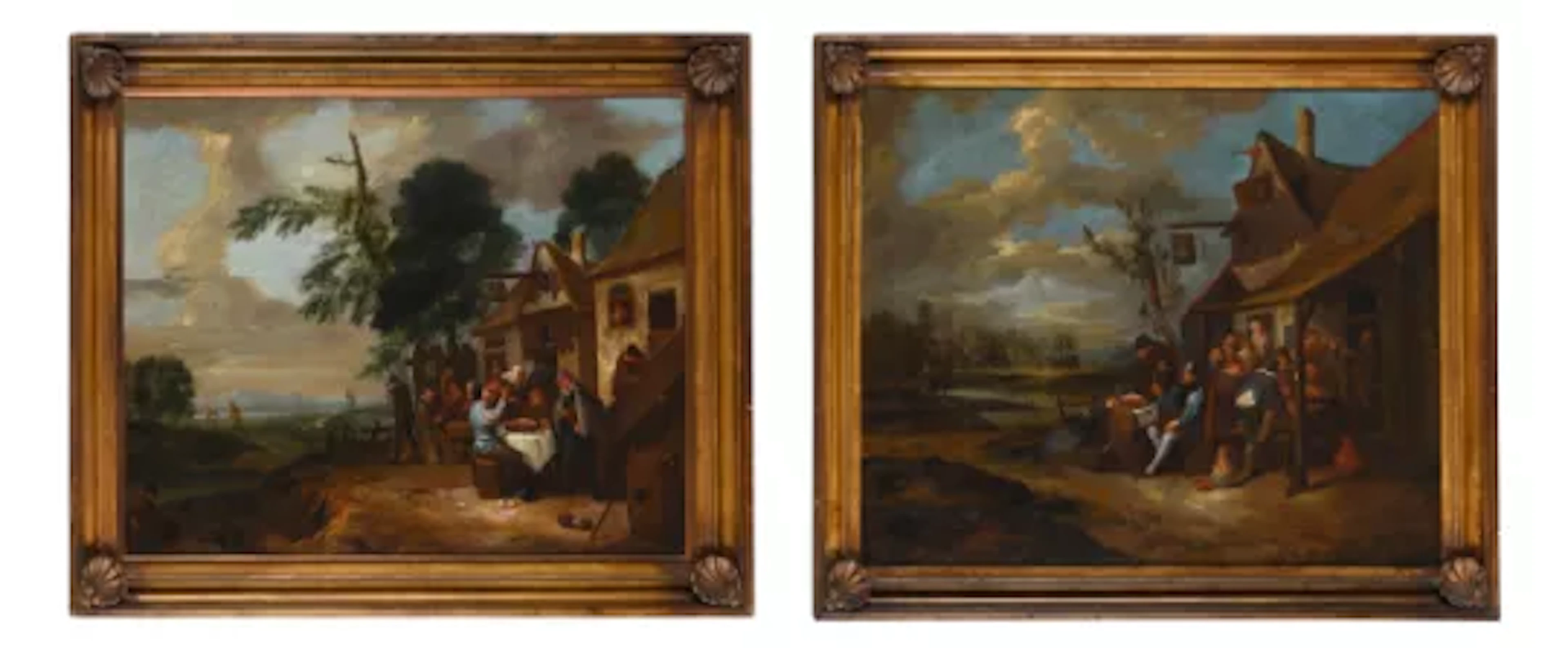 FOLLOWER OF PIETER DE BLOOT, MERRYMAKING OUTSIDE THE SWAN INN (2)