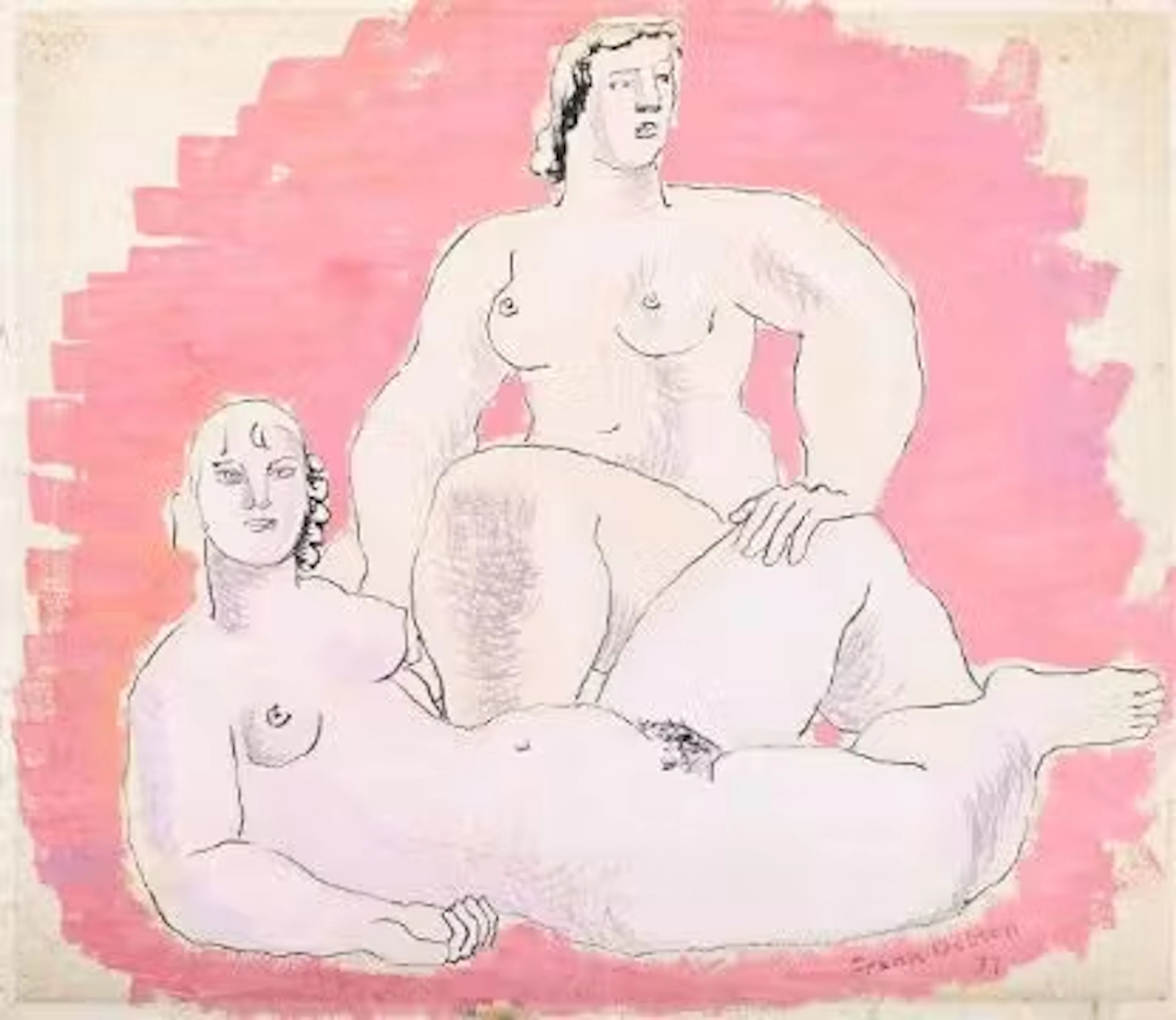 λ FRANK DOBSON (BRITISH 1886-1963), TWO FIGURES