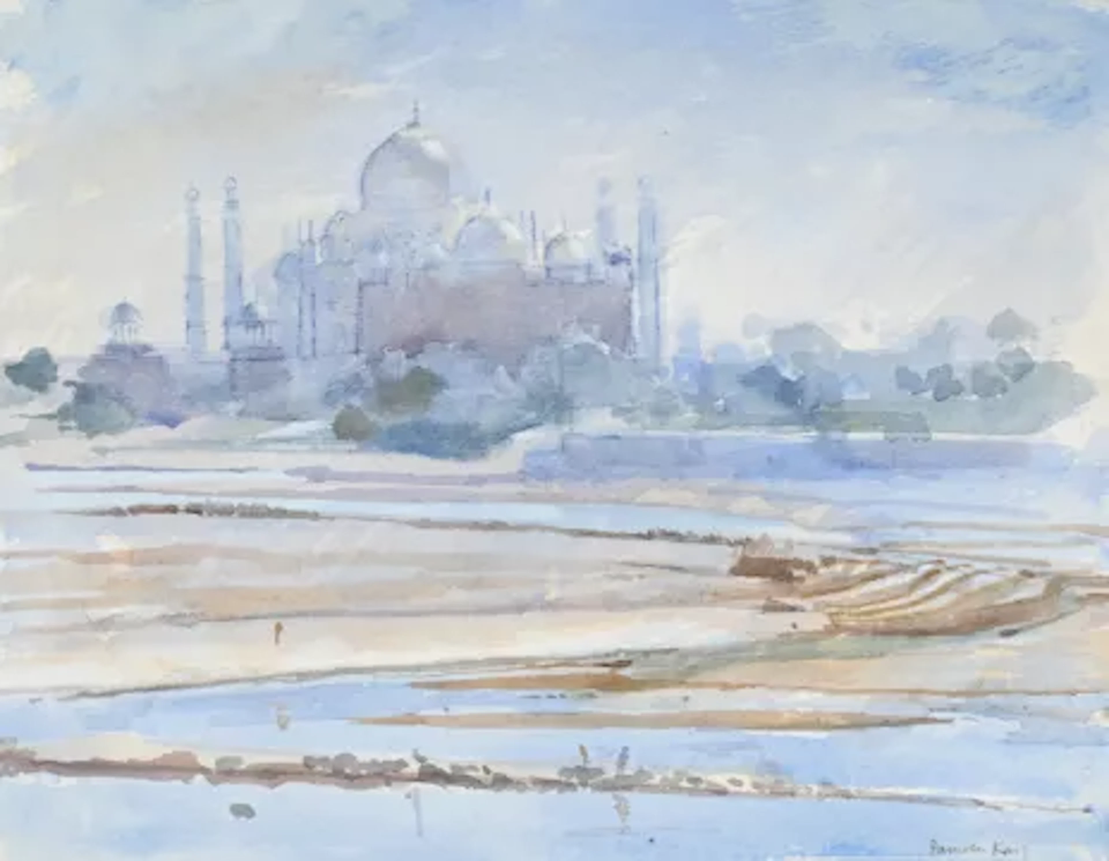 λY PAMELA KAY (BRITISH B. 1939), TAJ MAHAL, MORNING, FROM RED FORT