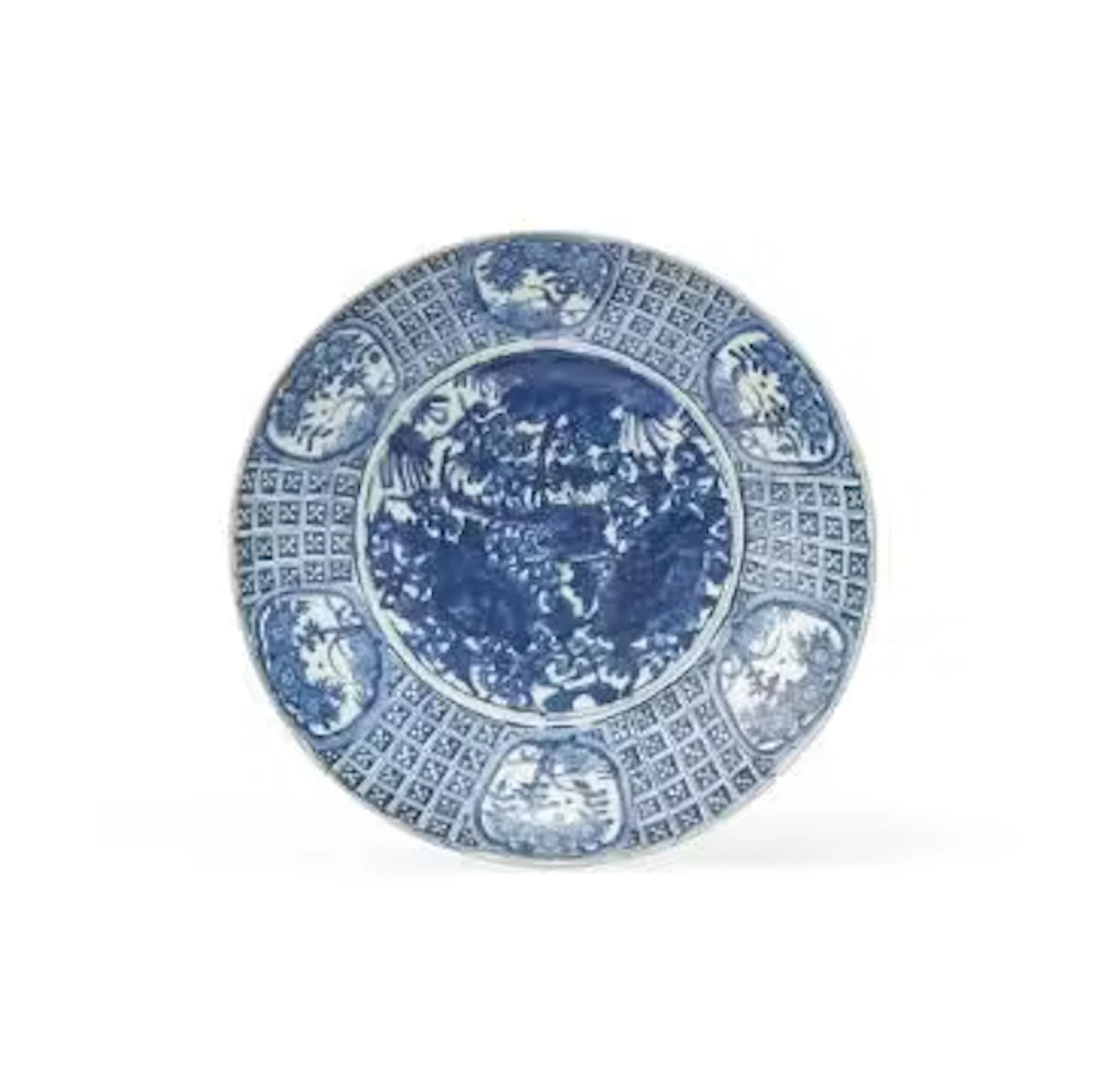 A large Chinese blue and white 'Swatow' charger
