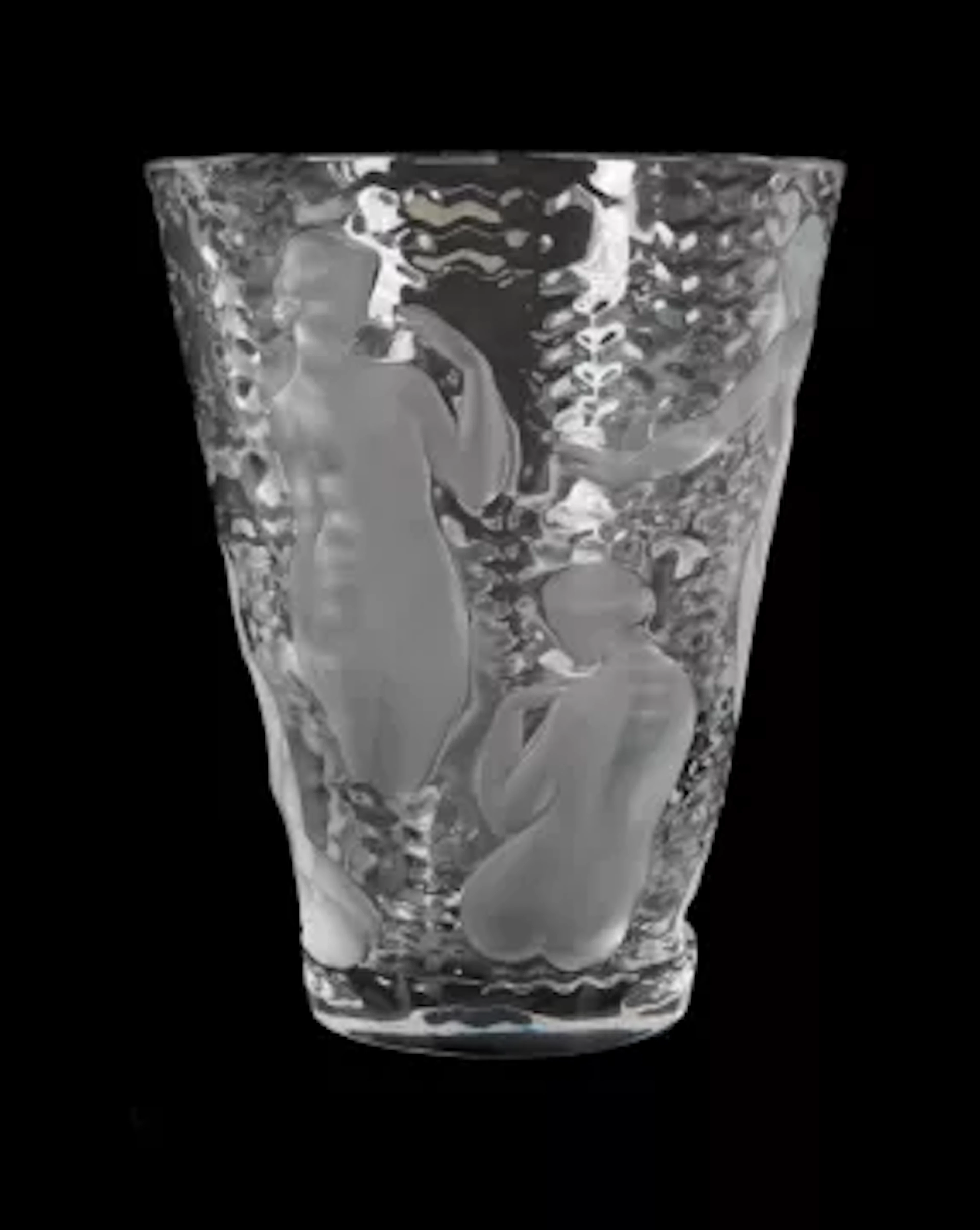 RENÉ LALIQUE (FRENCH, 1860-1945), 'ONDINES' VASE, DESIGNED 1938, POST 1945