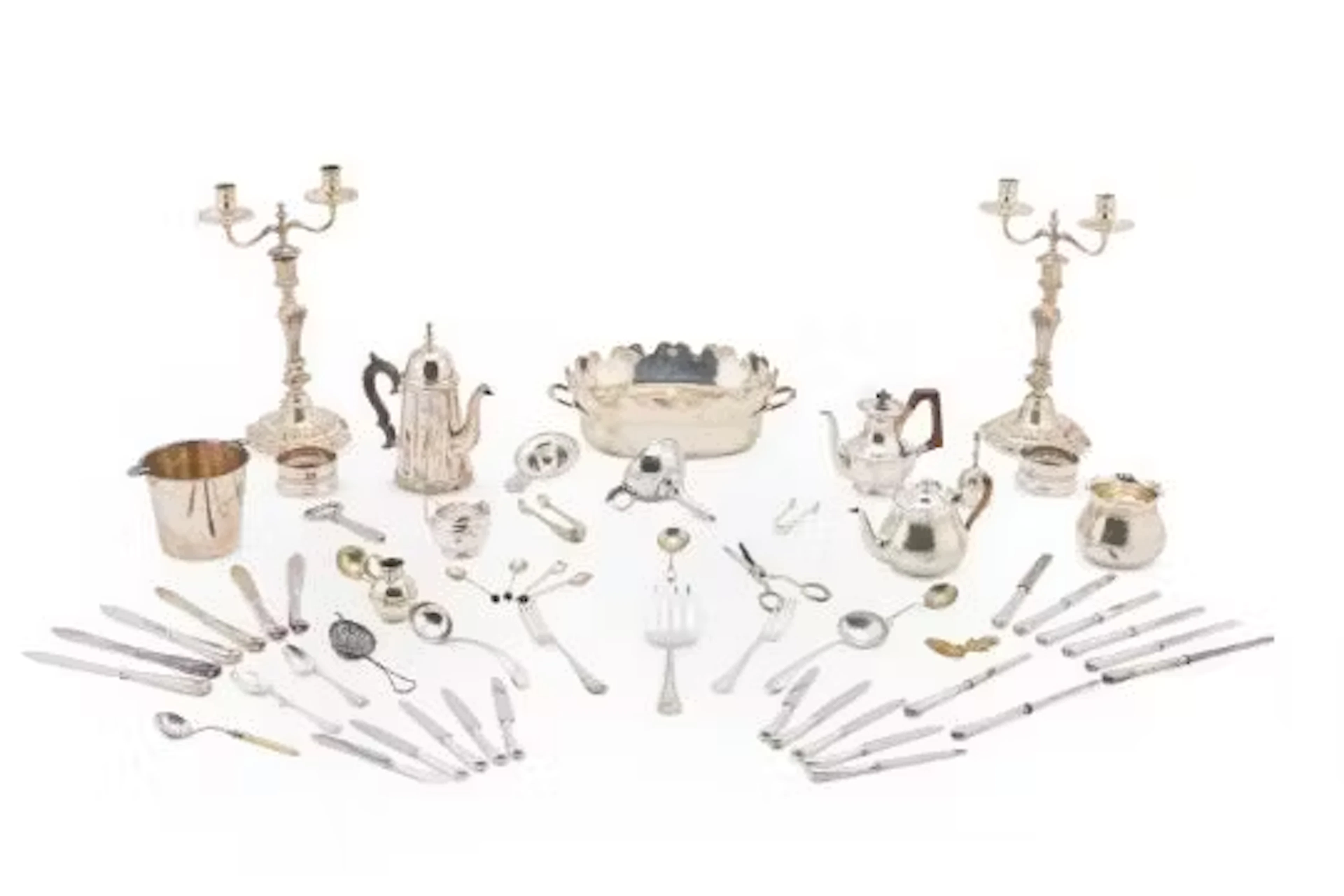A COLLECTION OF ELECTRO-PLATED ITEMS