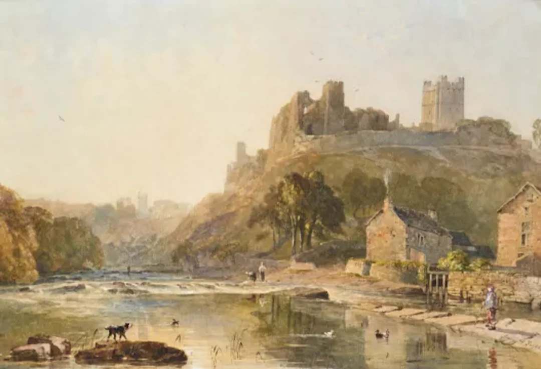 GEORGE ARTHUR FRIPP O.W.S. (BRITISH 1813-1896), RICHMOND CASTLE, YORKSHIRE