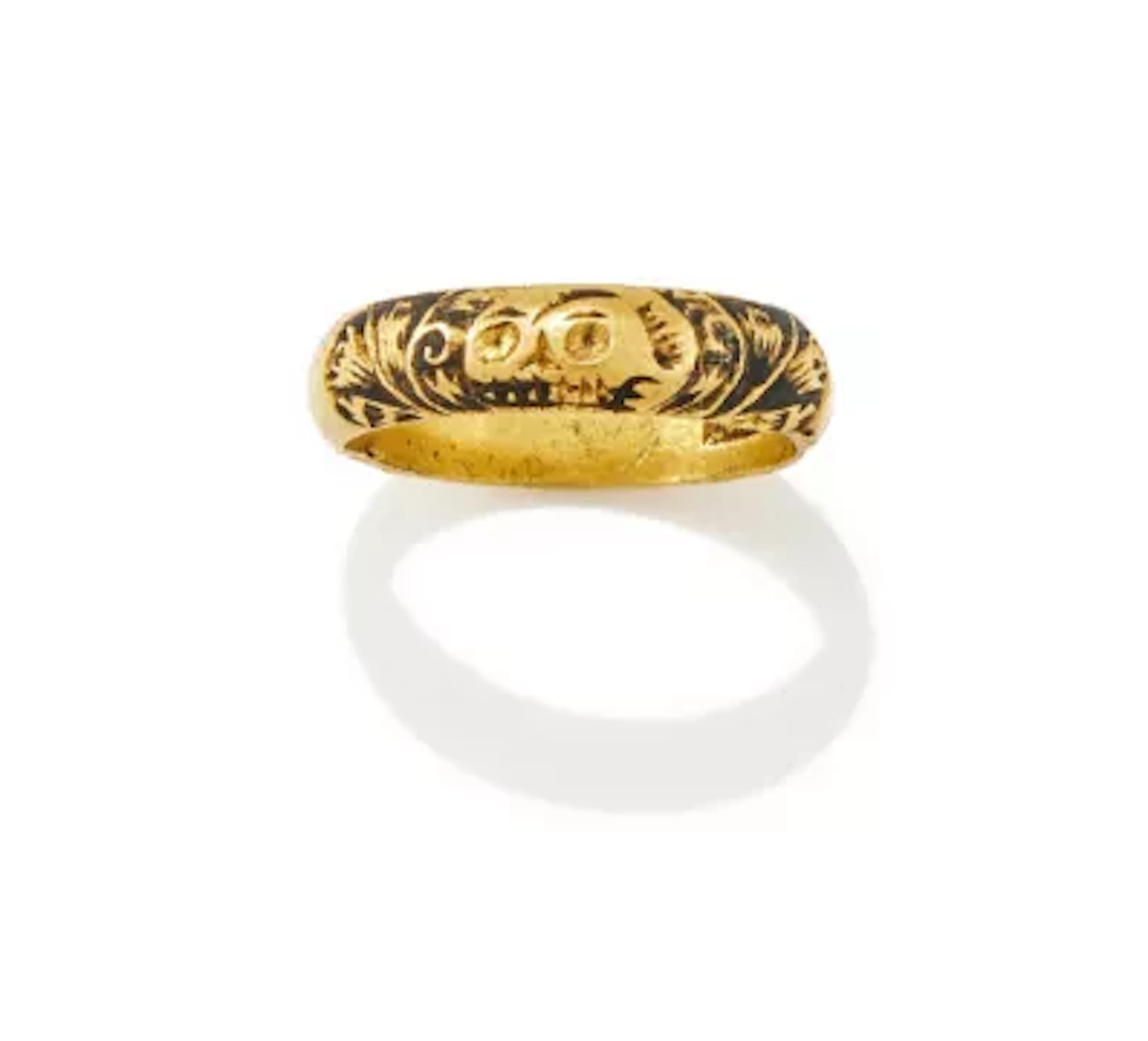 A GEORGE I MEMENTO MORI MOURNING RING, CIRCA 1719