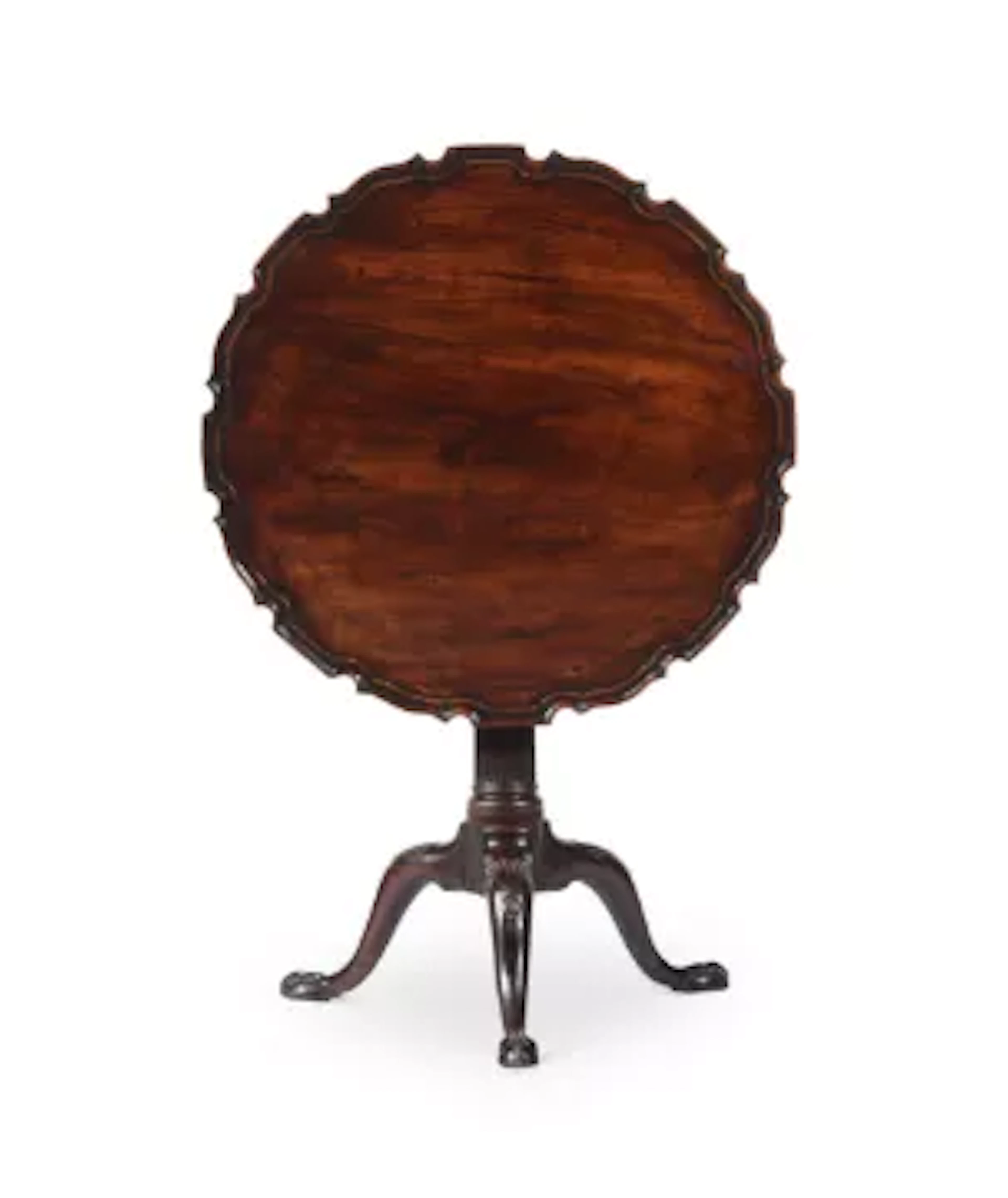 A GEORGE II MAHOGANY 'BIRDCAGE' TRIPOD TABLE, CIRCA 1755