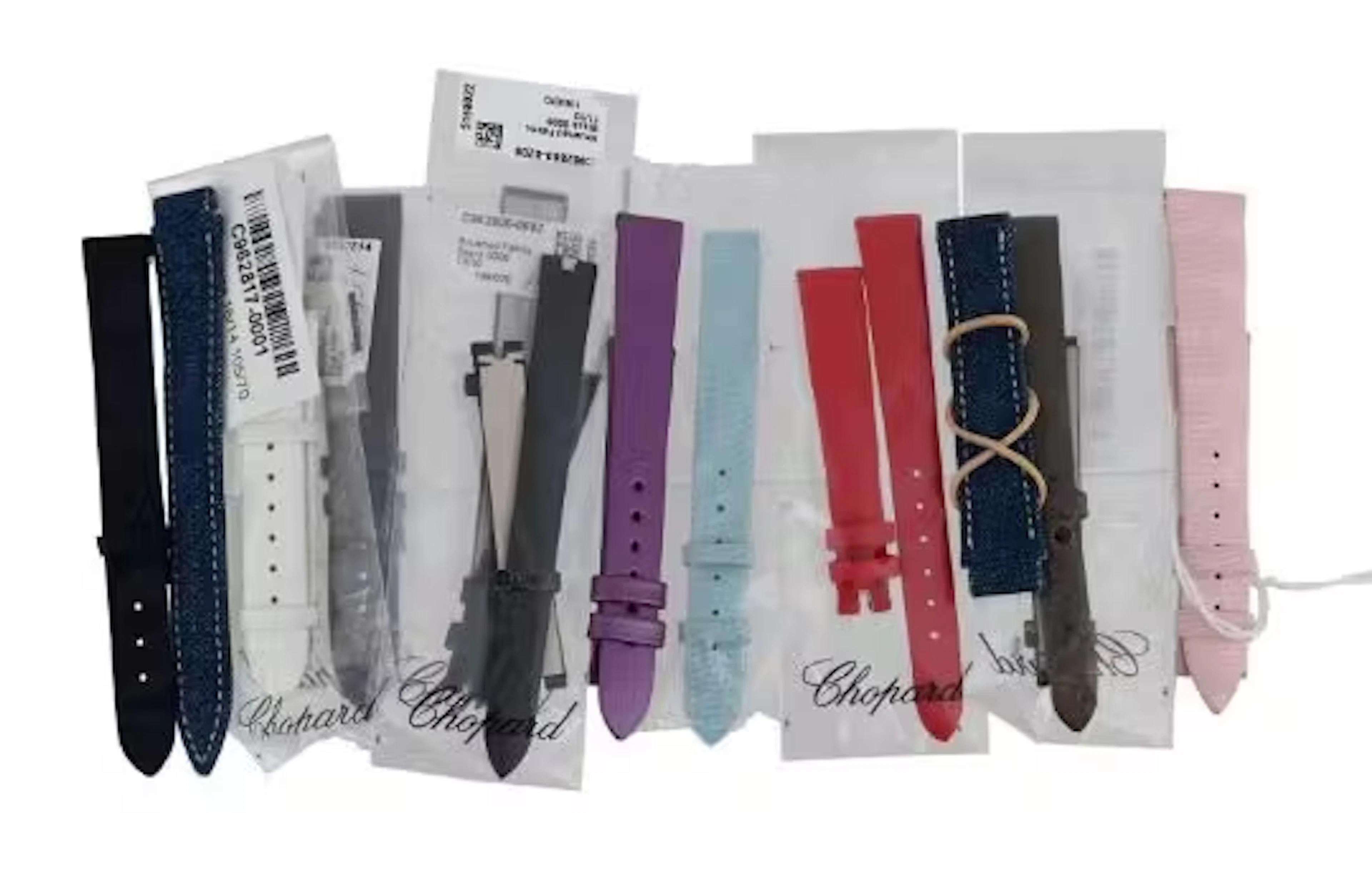 CHOPARD, ELEVEN FABRIC WATCH STRAPS