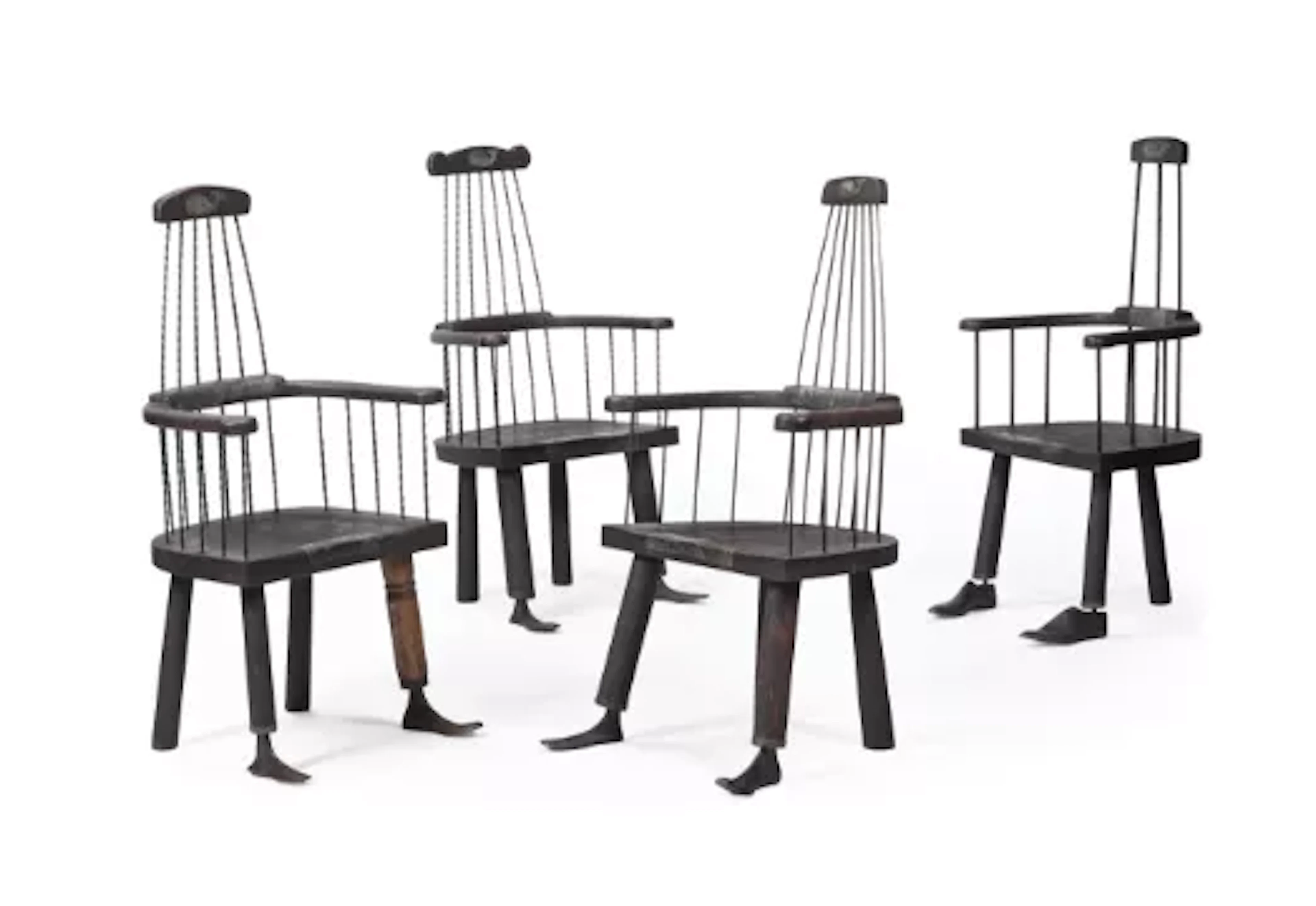 MARTIN SCOREY (BRITISH, B.1961), SET OF FOUR WINDSOR CHAIRS, 21ST CENTURY
