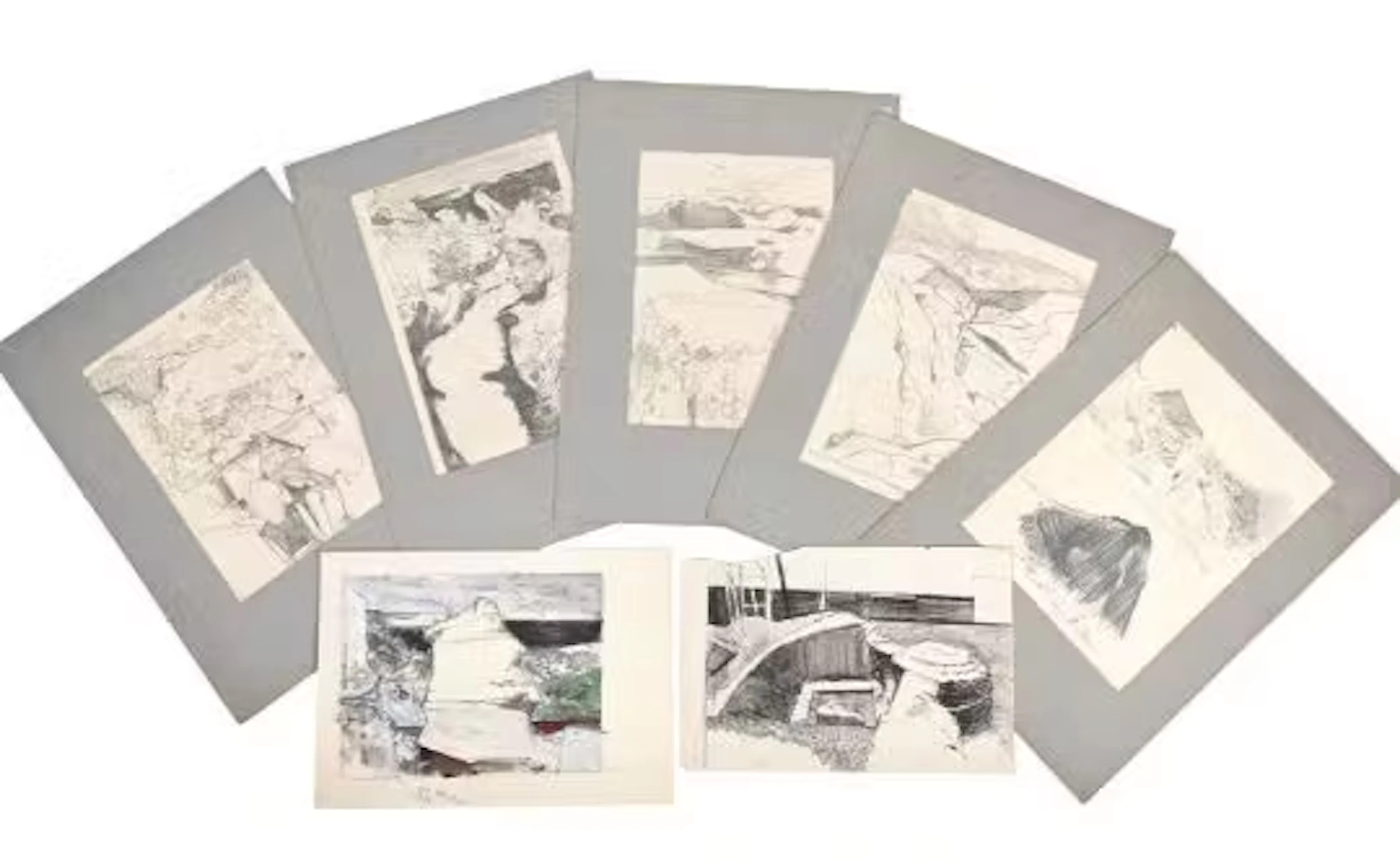λ KEITH GRANT (BRITISH B. 1930), SET OF SEVEN LANDSCAPES
