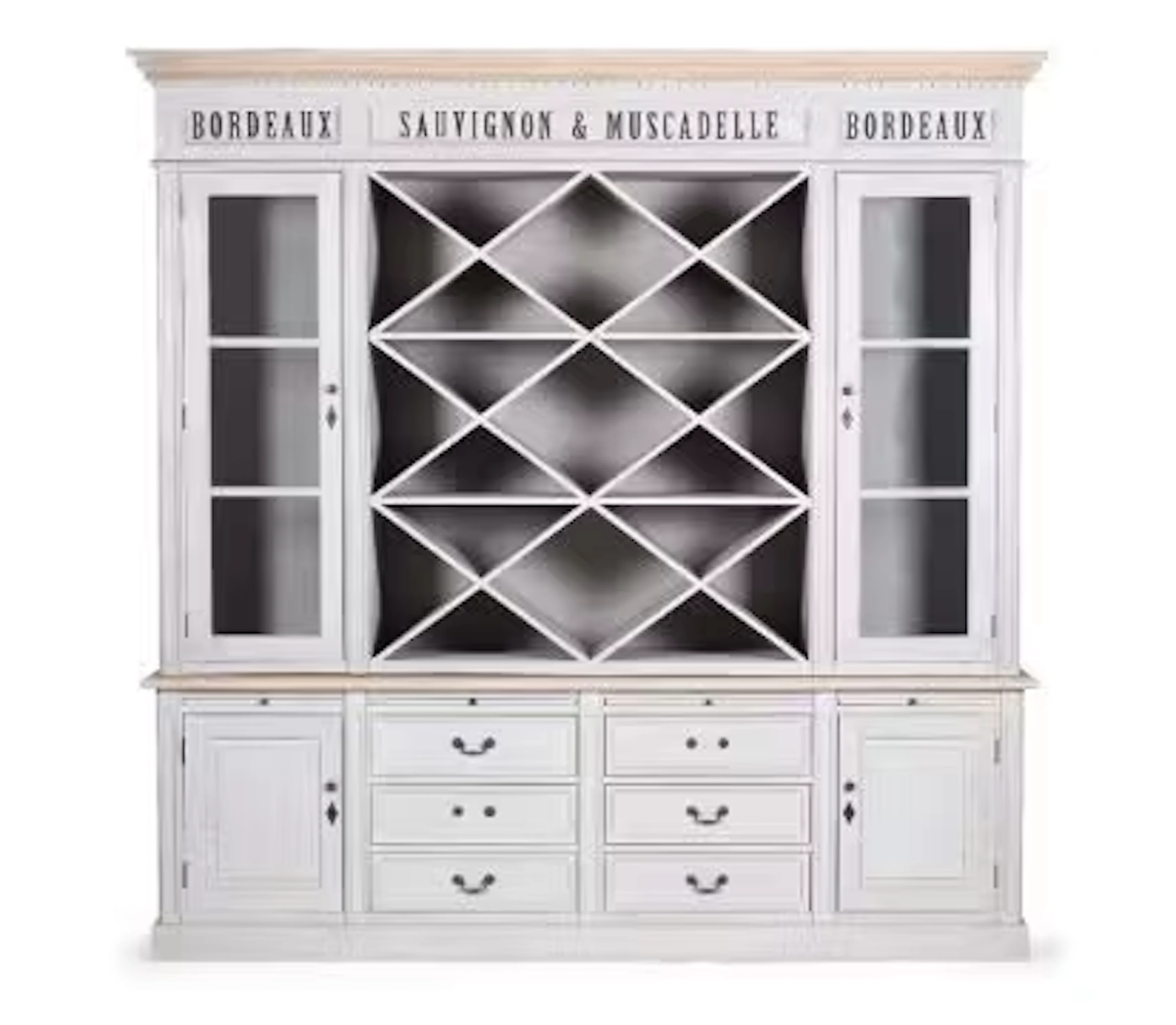 A WHITE PAINTED AND LIMED WOOD DRESSER, 20TH CENTURY