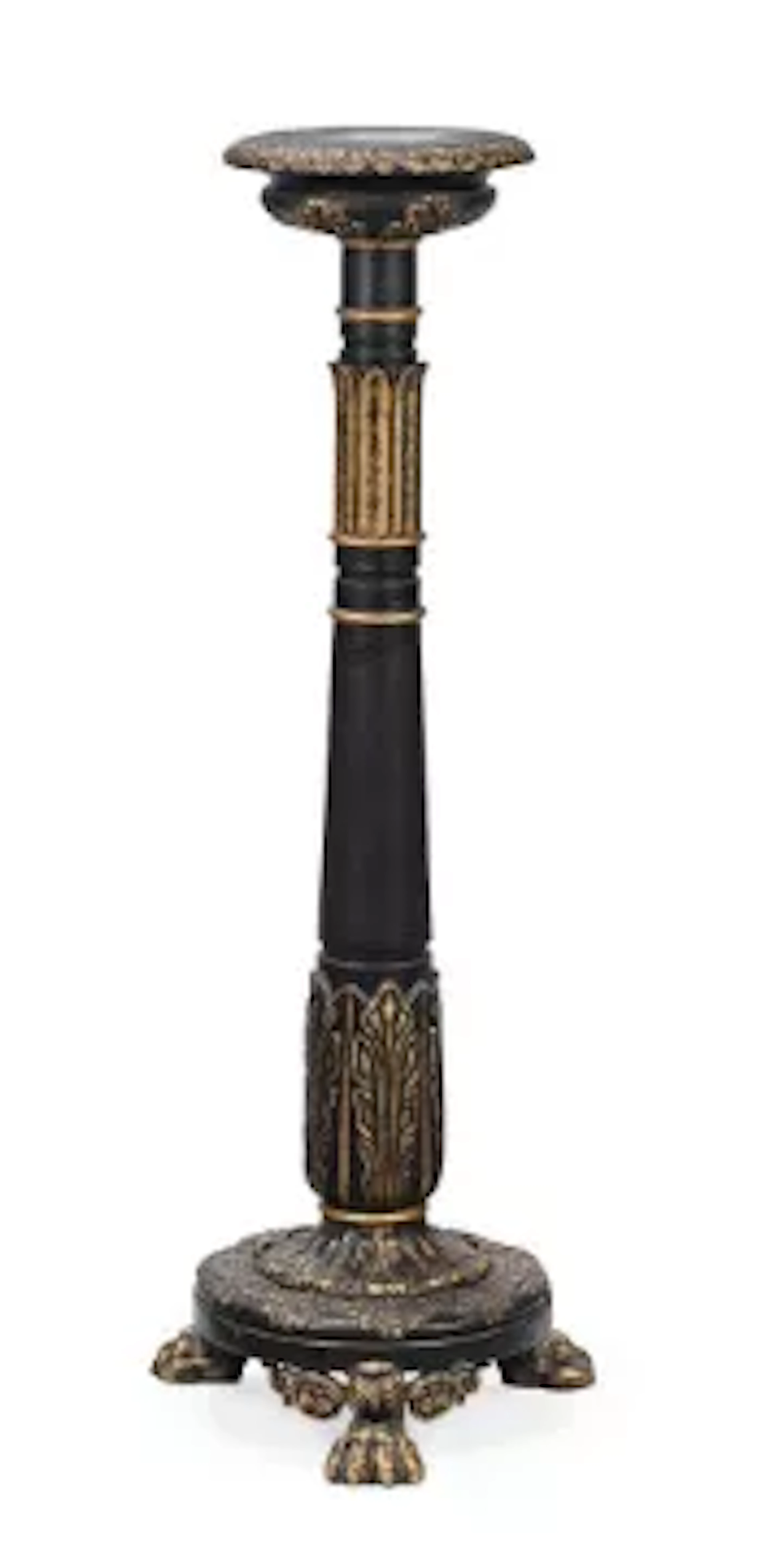 A NAPOLEON III EBONISED WOOD AND COMPOSITION TORCHERE, CIRCA 1870