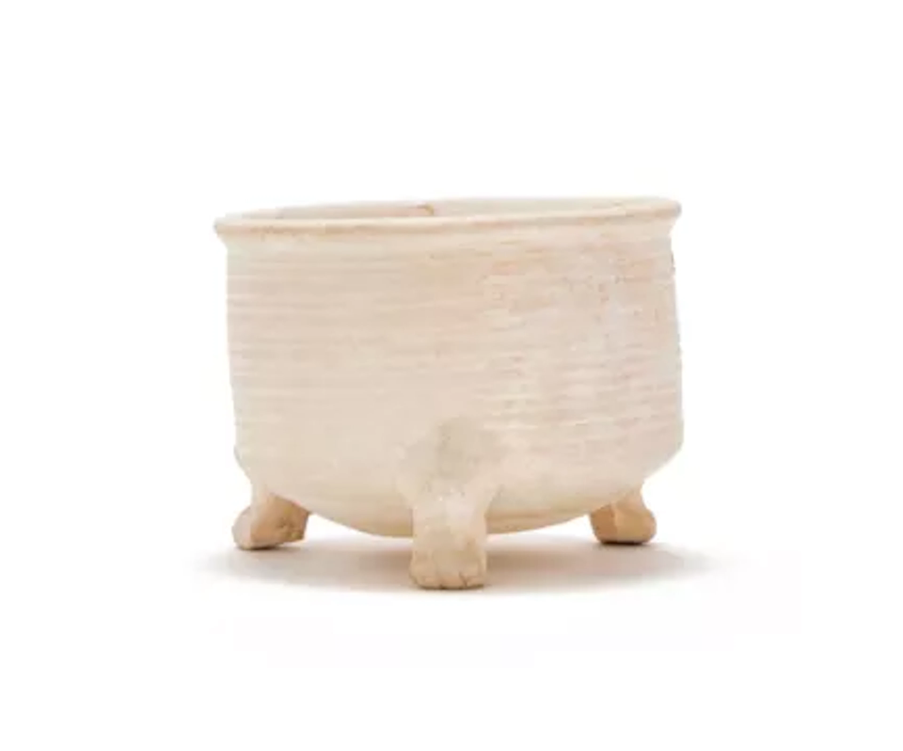 A Chinese white glazed ribbed censer, Song Dynasty (960-1279)