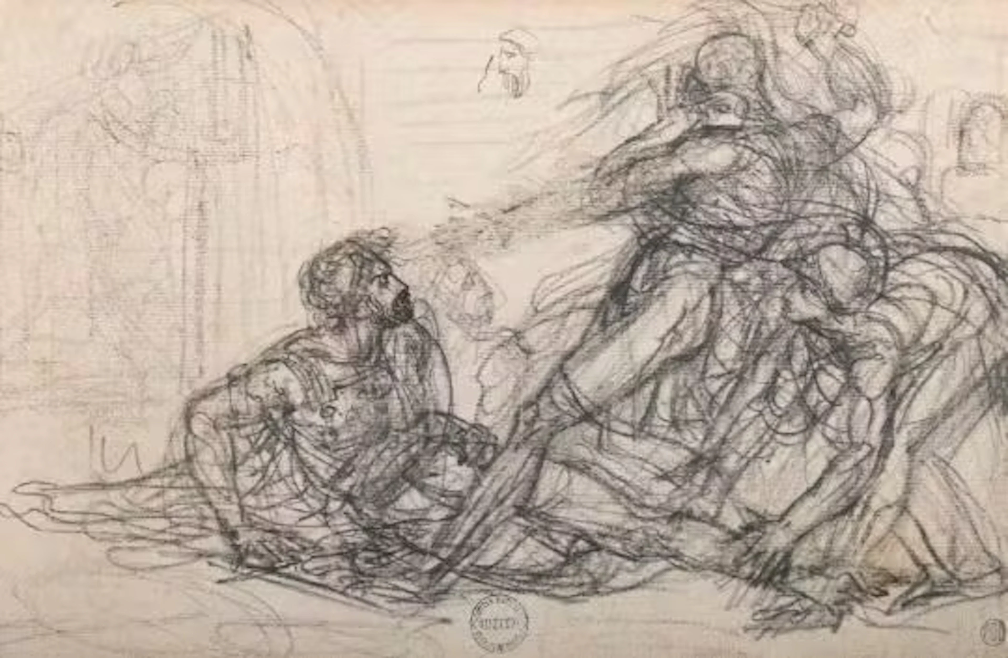 ‡ ANNE-LOUIS GIRODET-TRIOSON (FRENCH 1767-1824), STUDY FOR THE DEATH OF PYRRHUS
