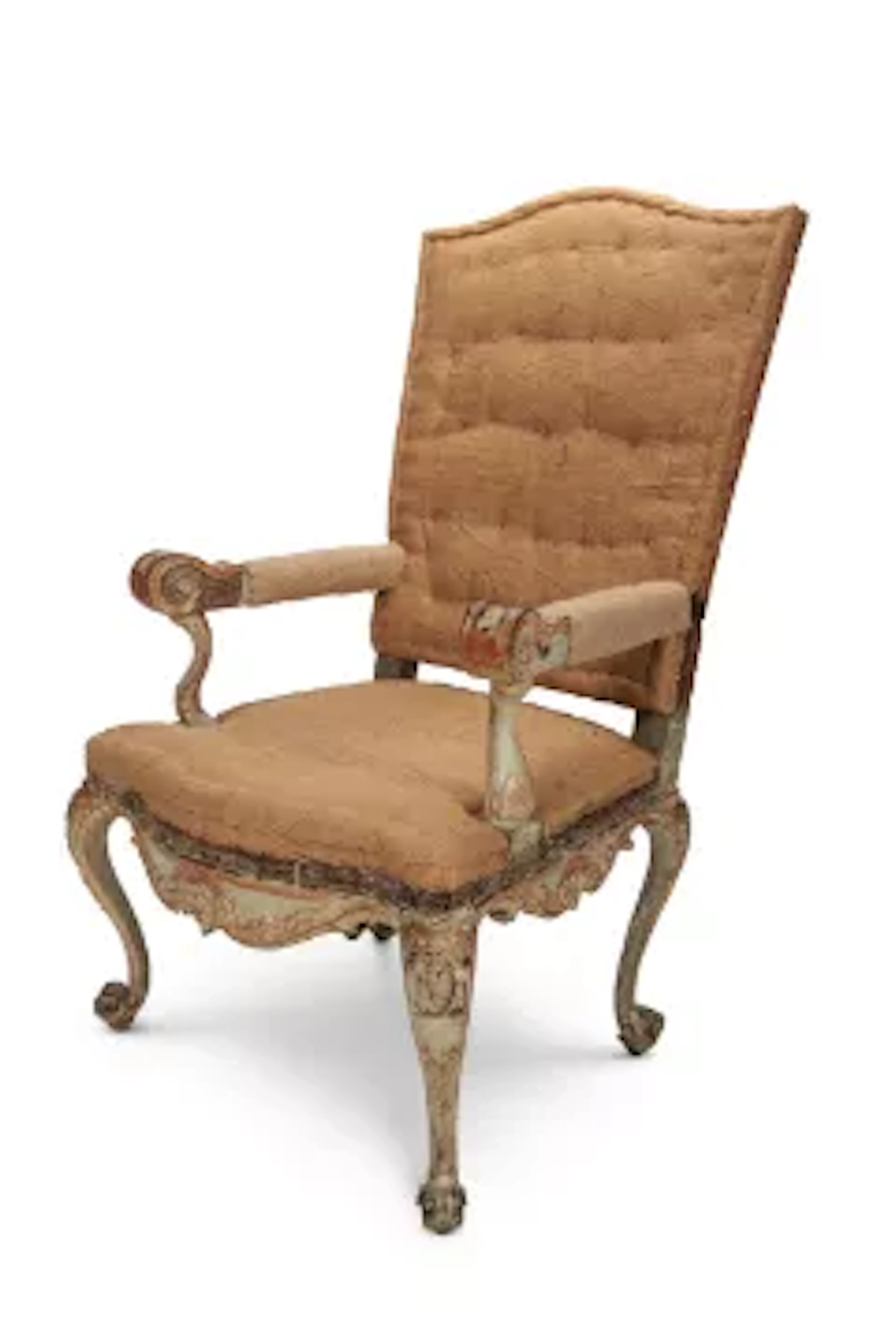 A PAINTED ARMCHAIR, ITALIAN, 18TH CENTURY