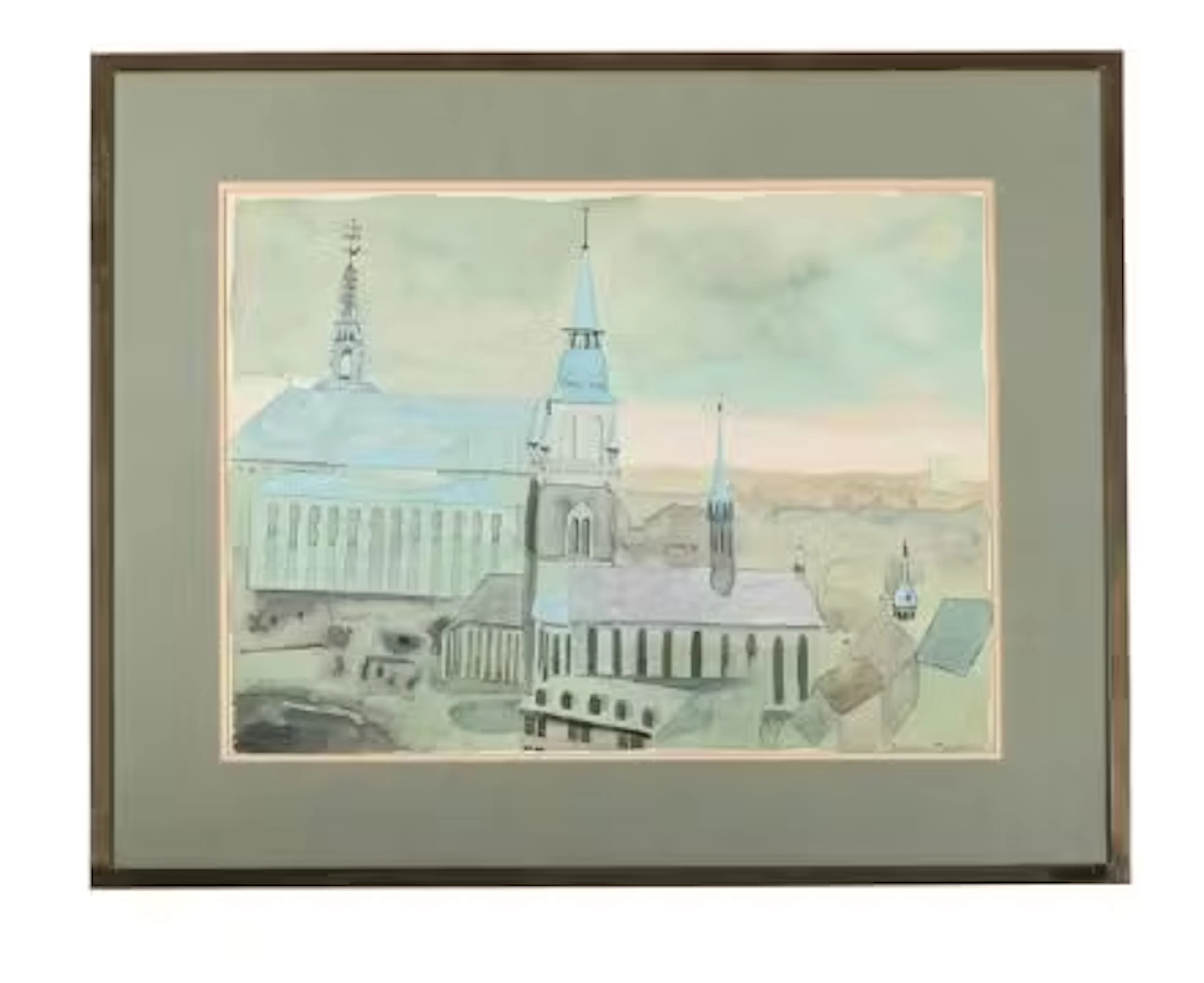 λ PATRICK PROCKTOR (BRITISH 1936-2003), VIEW OF A CHURCH