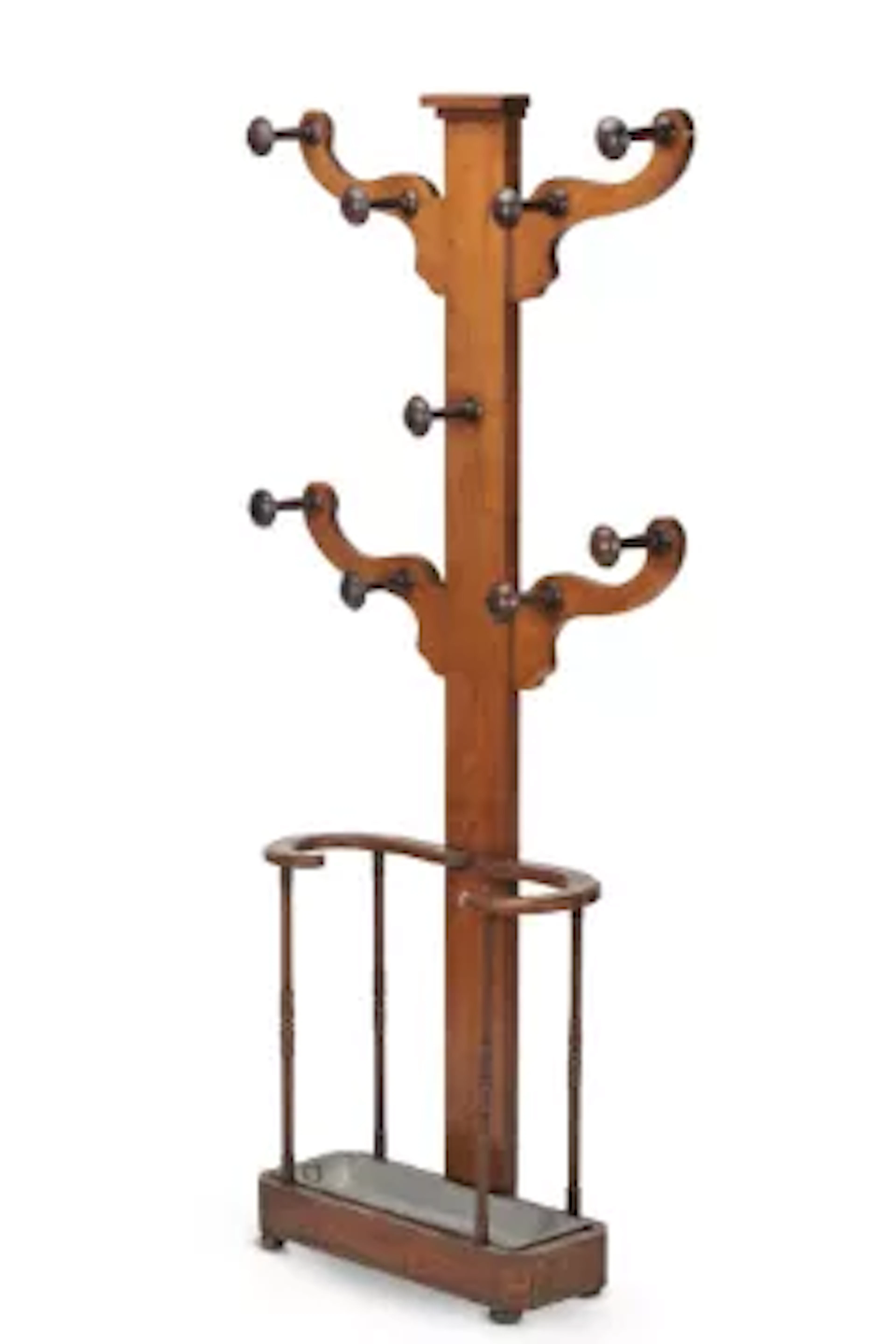 A LATE VICTORIAN OAK HALL STAND, LATE 19TH CENTURY