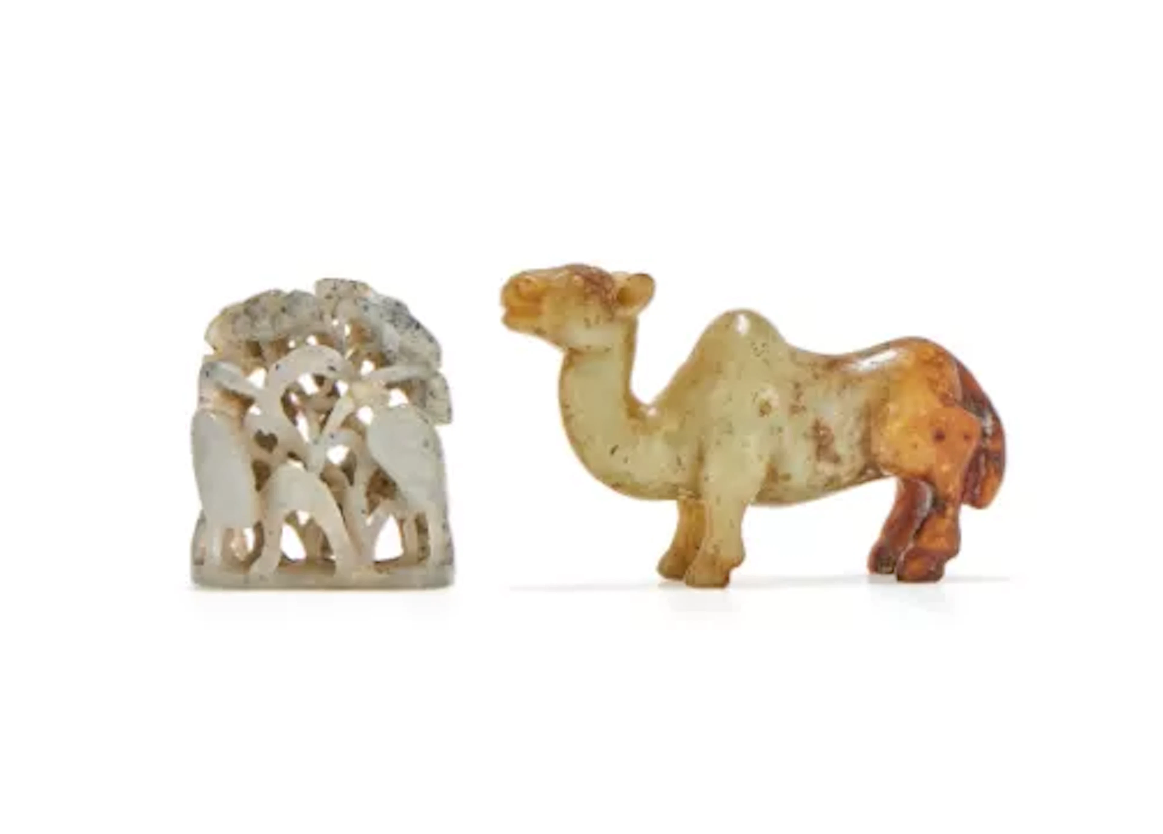 A Chinese grey jade hat finial, Yuan or Ming Dynasty