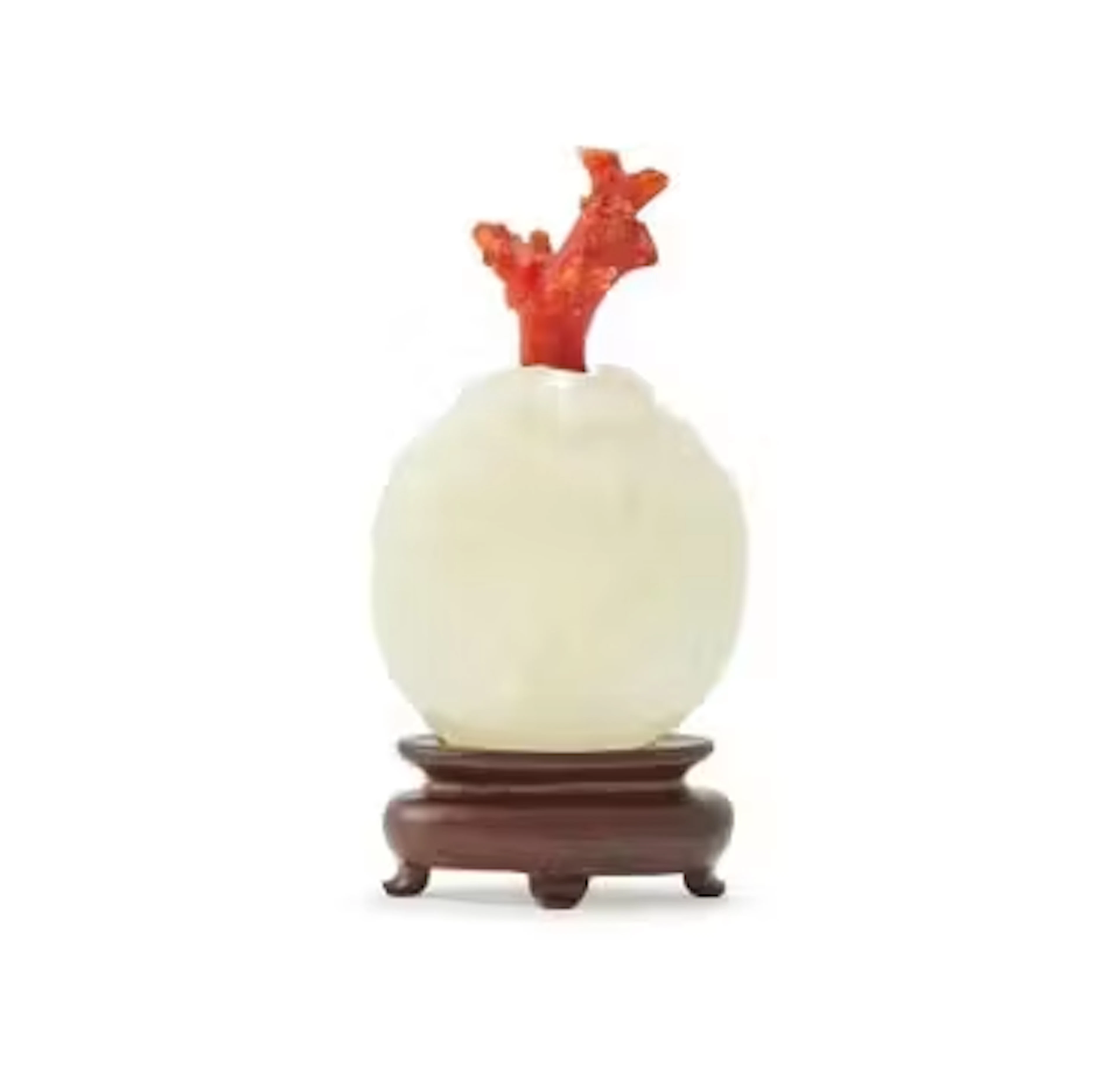 Y A Chinese white jade snuff bottle