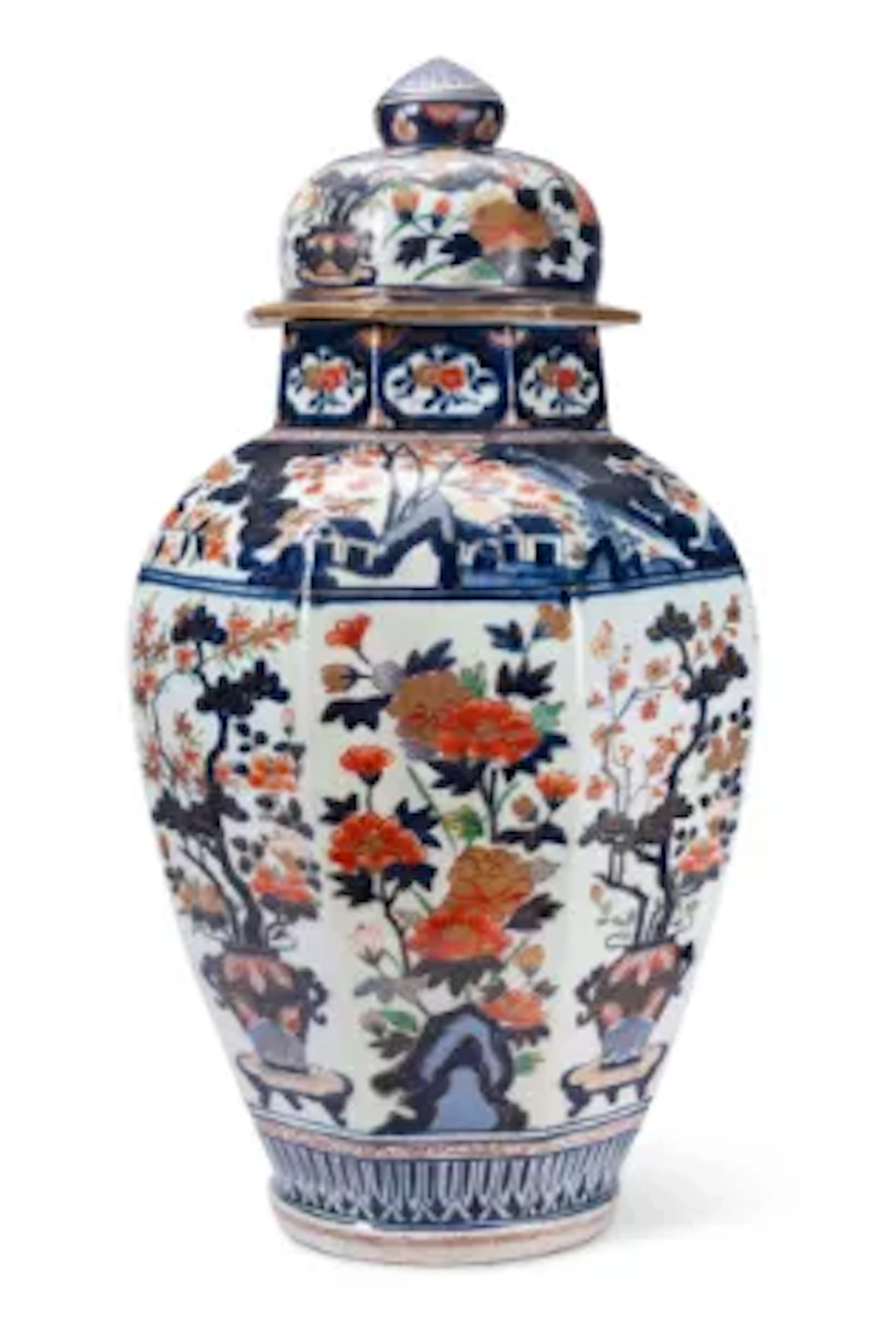 A LARGE JAPANESE ARITA VASE AND COVER, EDO PERIOD, LATE 17TH OR 18TH CENTURY