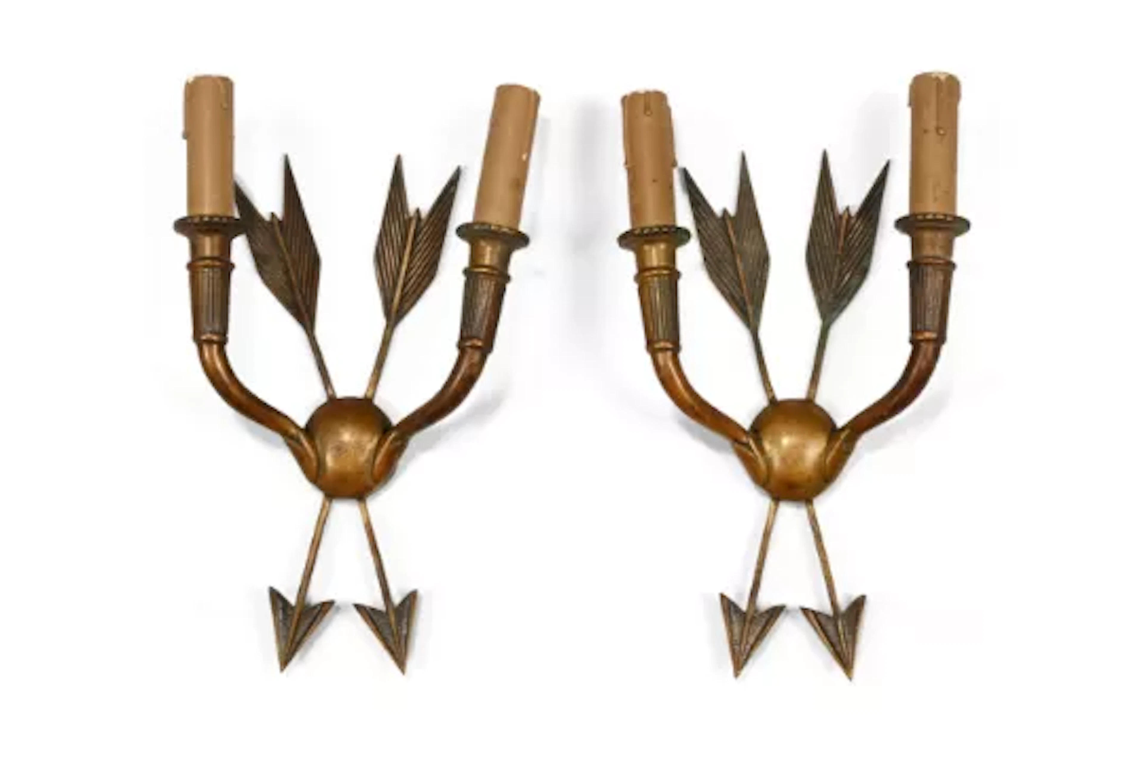 MODERN, PAIR OF ARROW SCONCES, SECOND HALF 20TH CENTURY