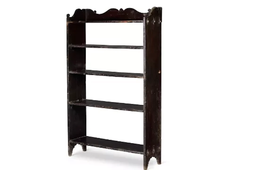 A SET OF HARDWOOD OPEN SHELVES, INDIAN, 20TH CENTURY