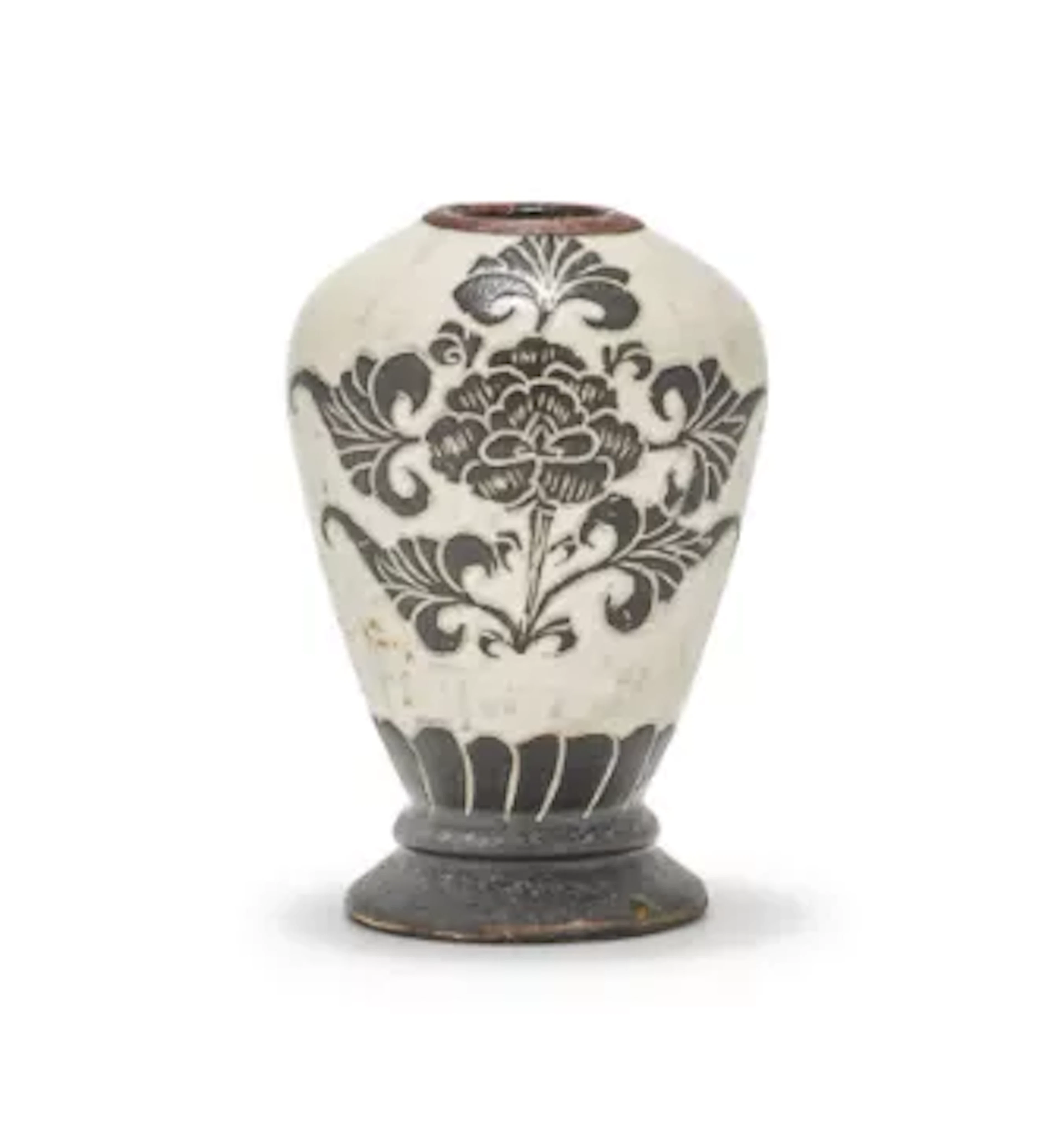 A rare Chinese Cizhou sgraffito 'Peony' vase, Northern Song Dynasty (960-1127)