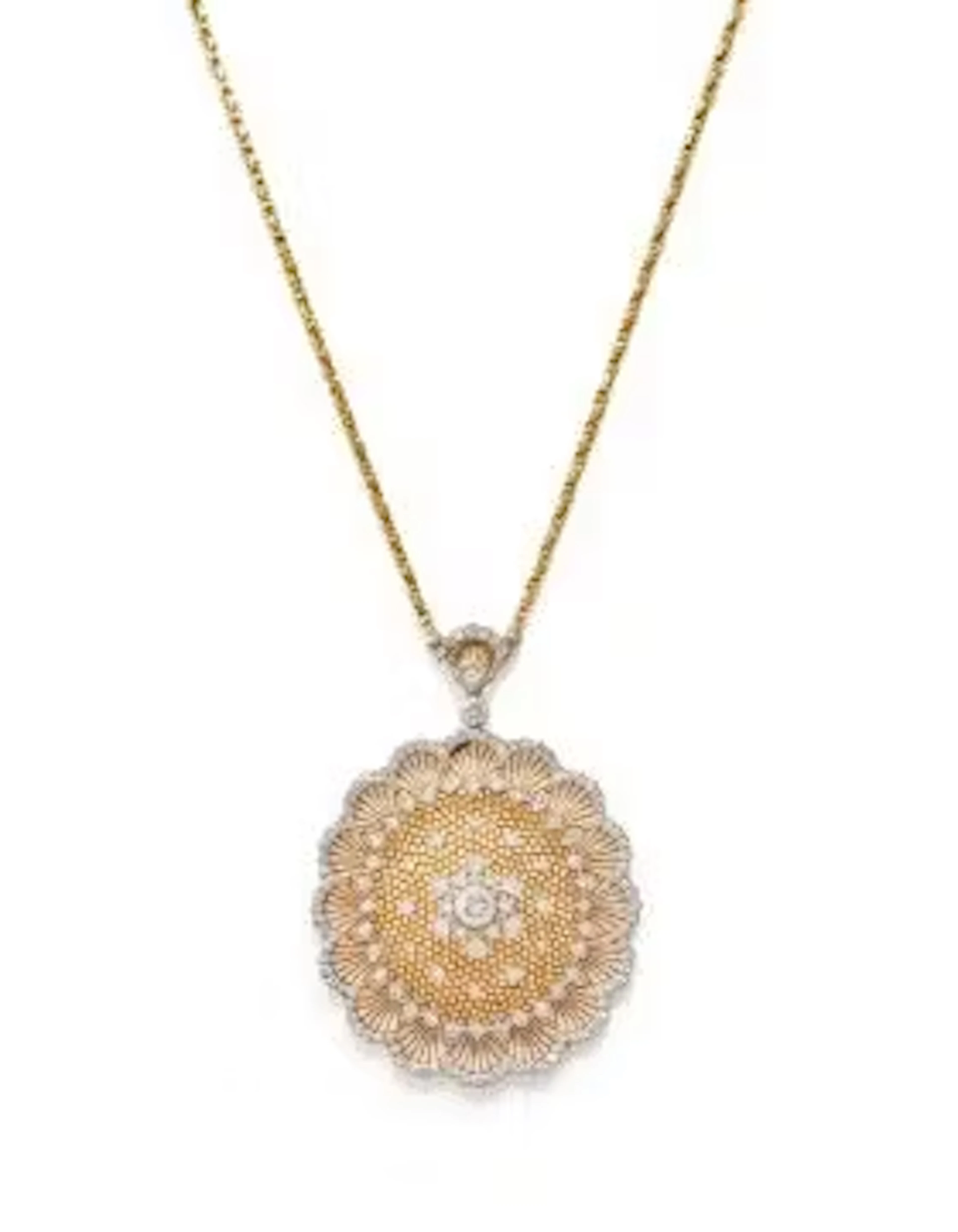 BUCCELLATI, A DIAMOND PENDANT NECKLACE