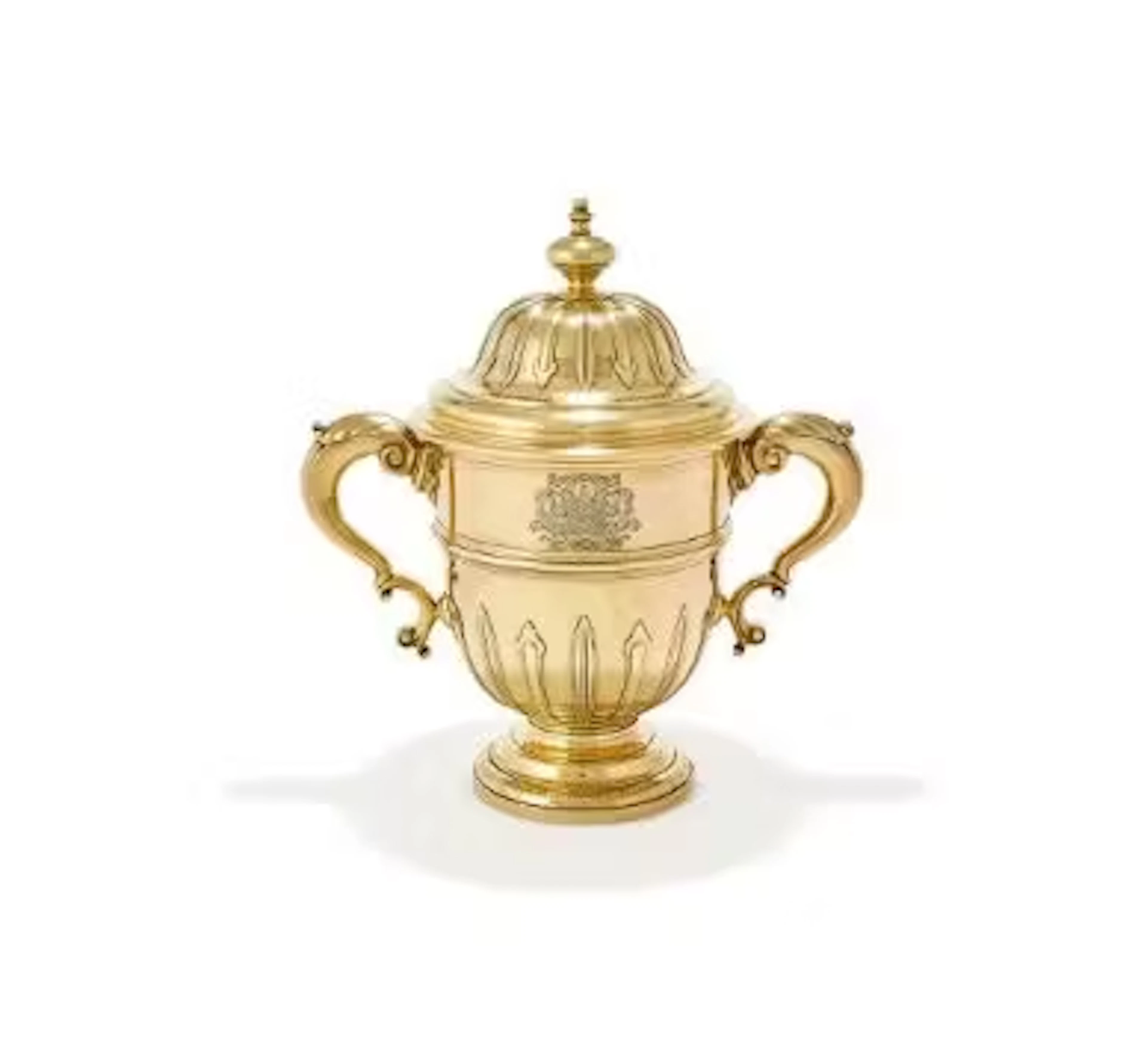 A SILVER GILT CUP AND COVER
