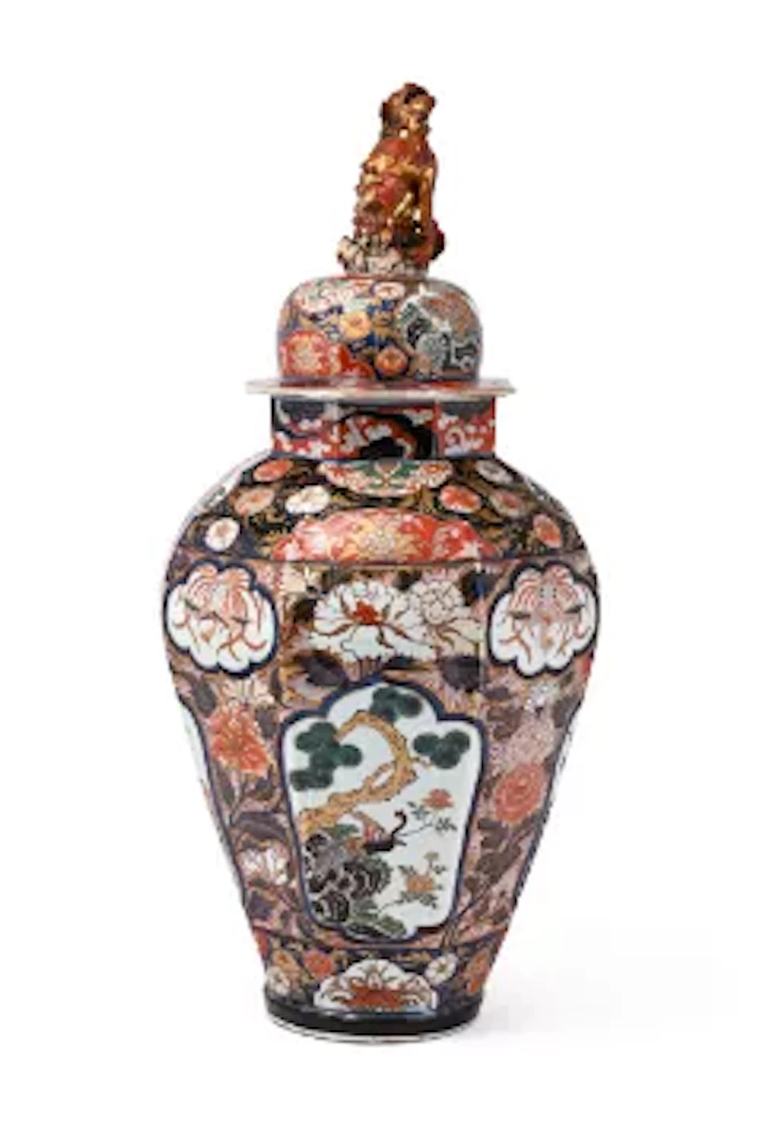 A LARGE JAPANESE ARITA VASE AND COVER, EDO PERIOD, 18TH CENTURY