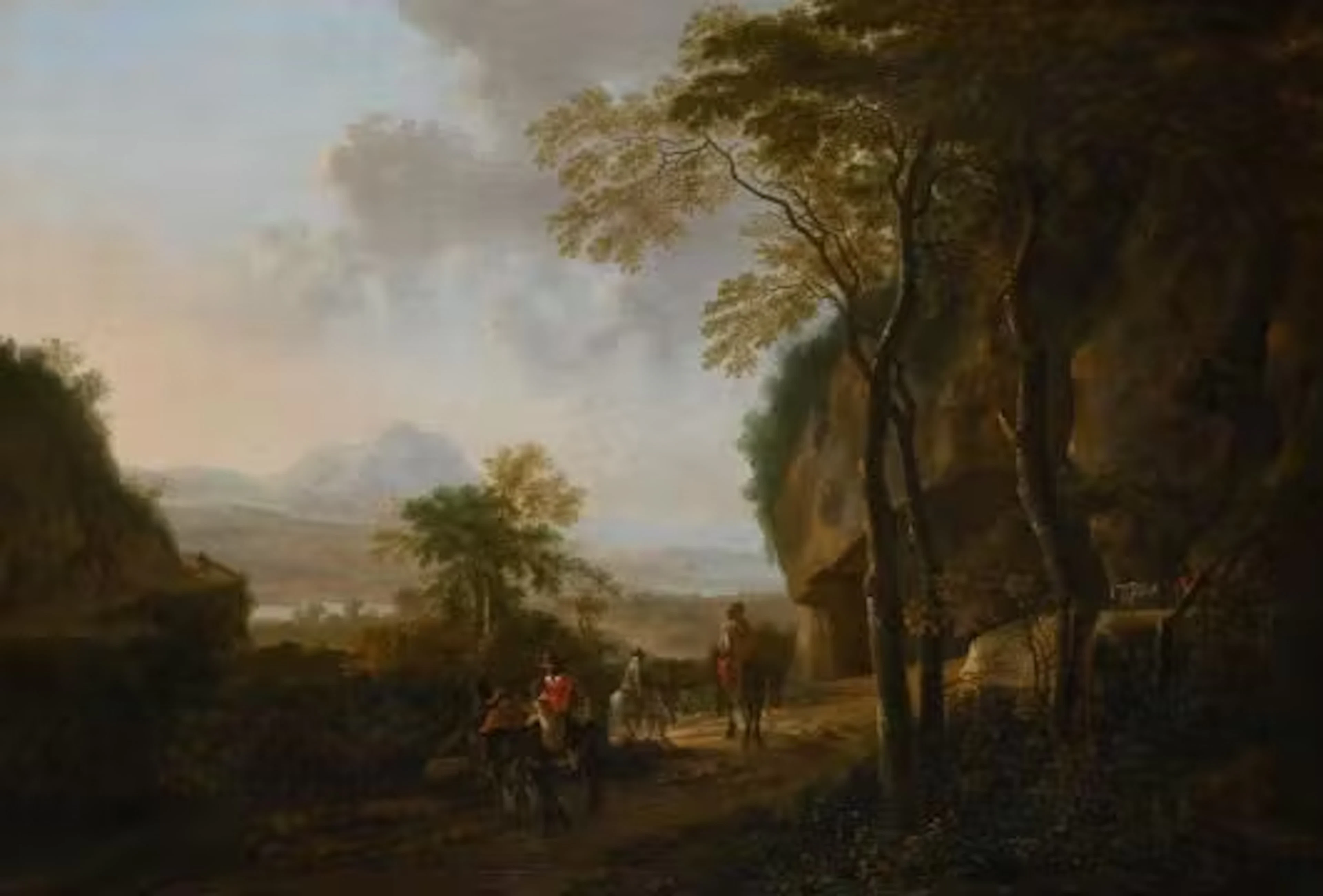 JAN BOTH (DUTCH 1610-1652), TRAVELLERS IN AN ITALIANATE LANDSCAPE