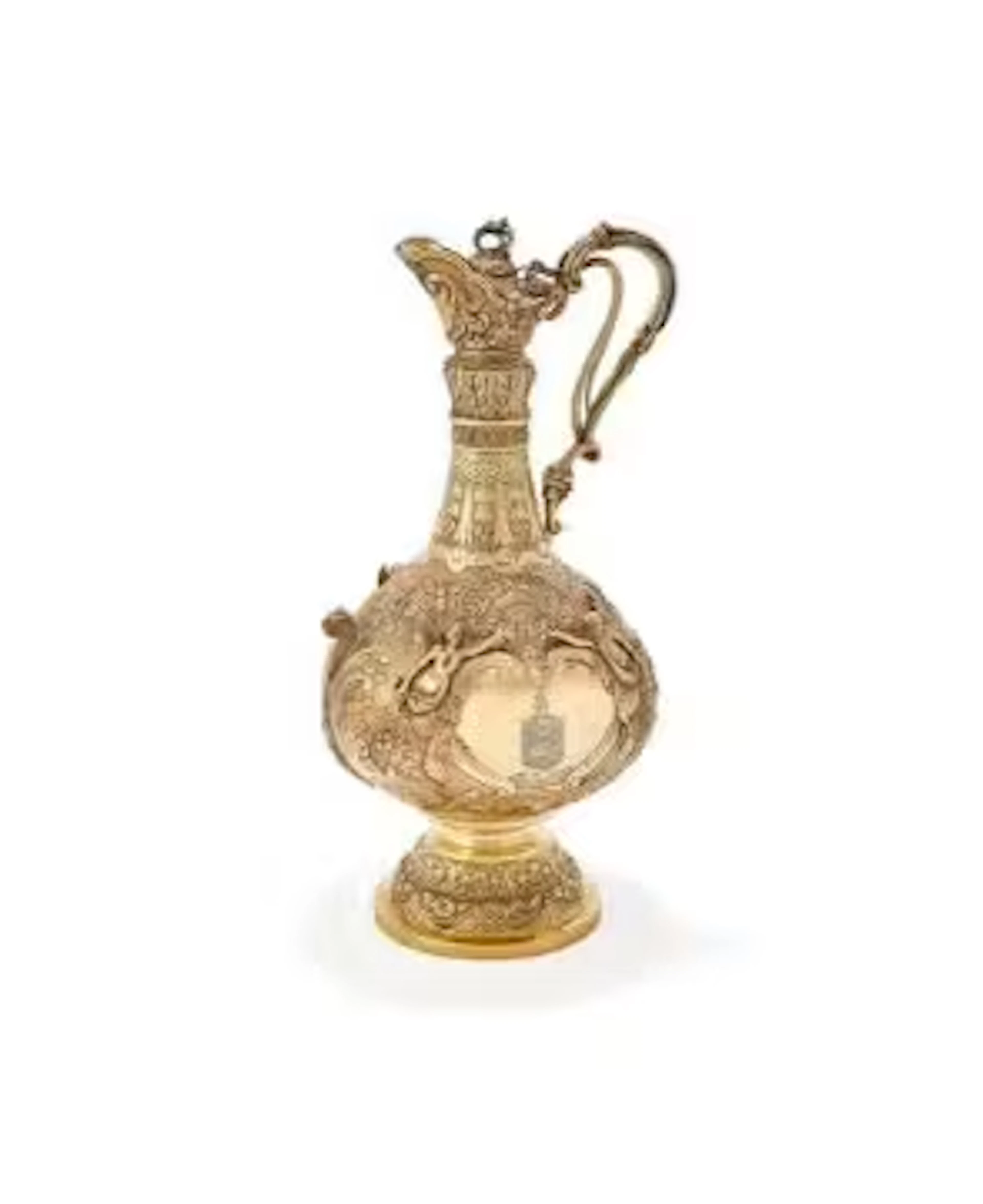 Y A VICTORIAN SILVER BALUSTER ARMADA JUG