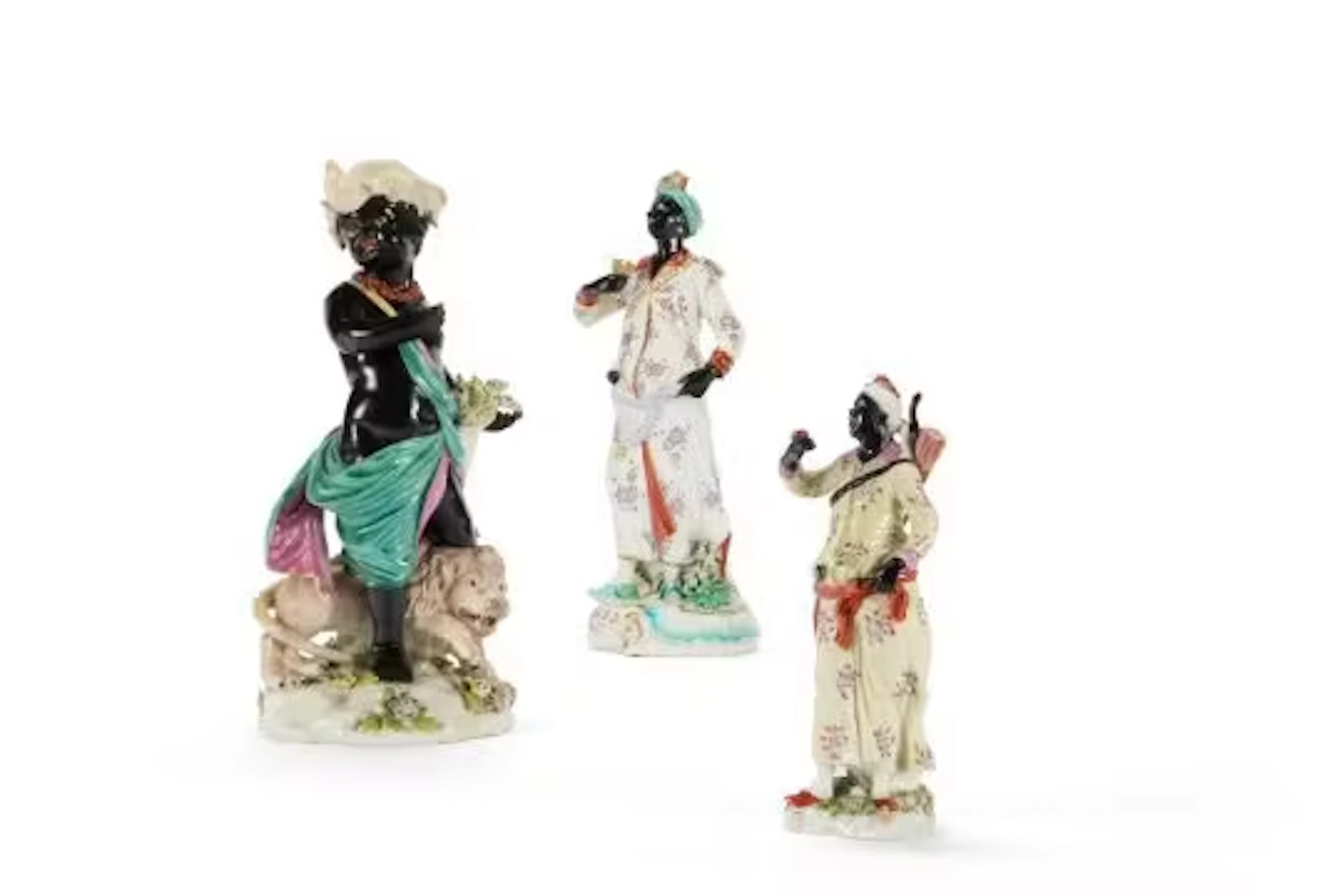 THREE ENGLISH PORCELAIN FIGURES, VARIOUS DATES 18TH CENTURY