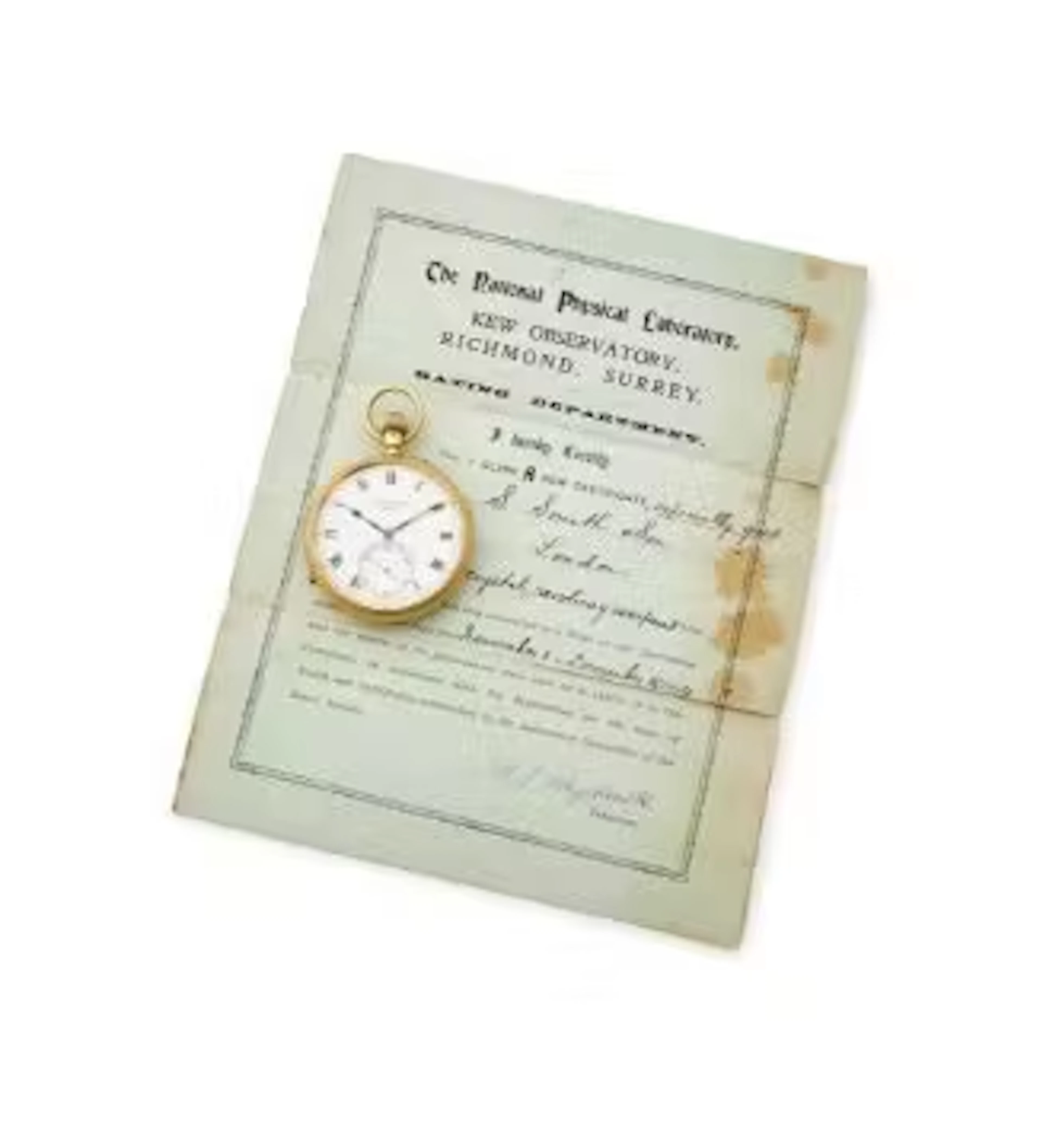 Y A FINE 18CT GOLD ‘KARRUSEL’ LEVER KEYLESS POCKET WATCH AWARDED WITH