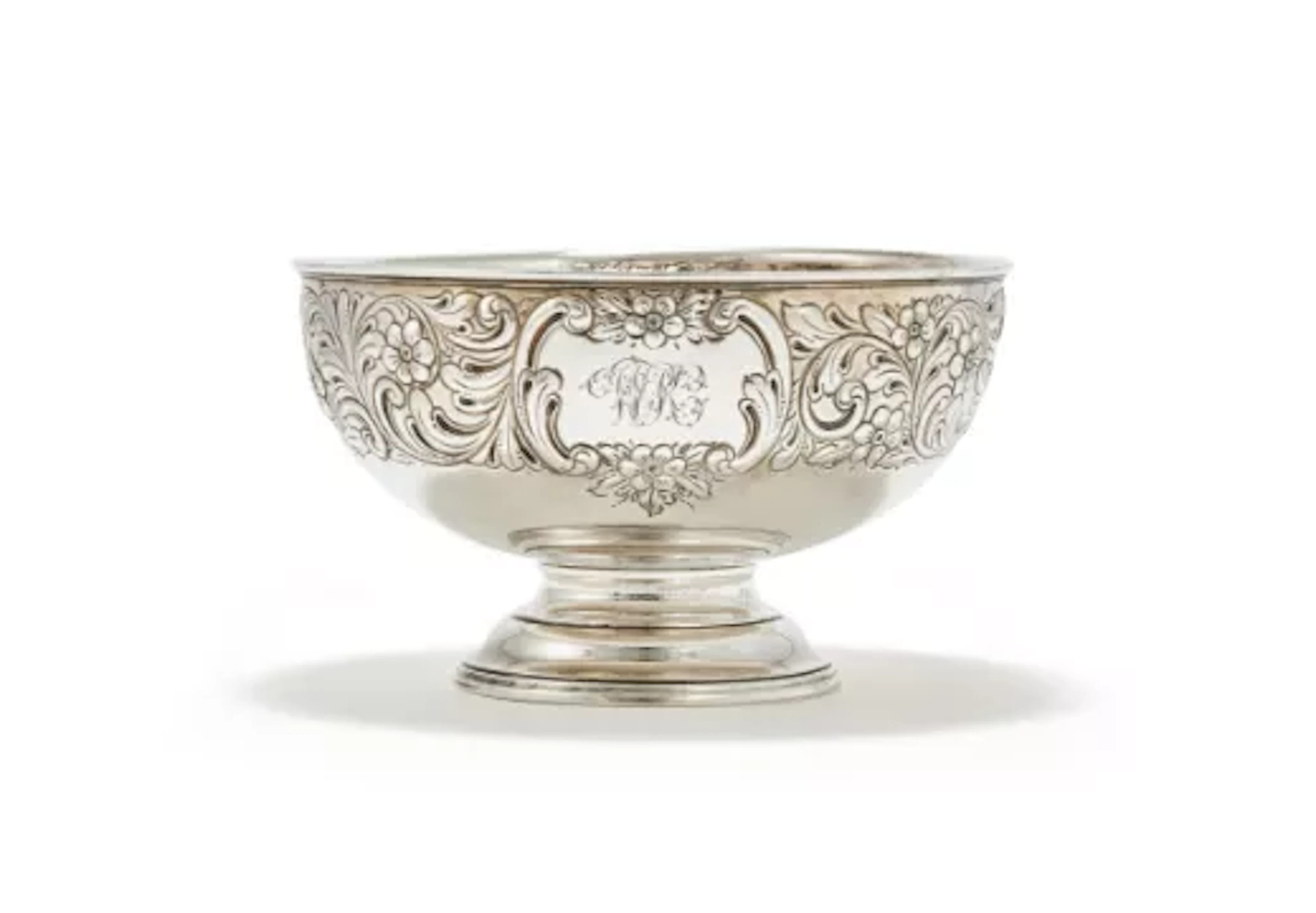 AN EDWARDIAN SCOTTISH SILVER ROSE BOWL, HAMILTON & INCHES, EDINBURGH 1902