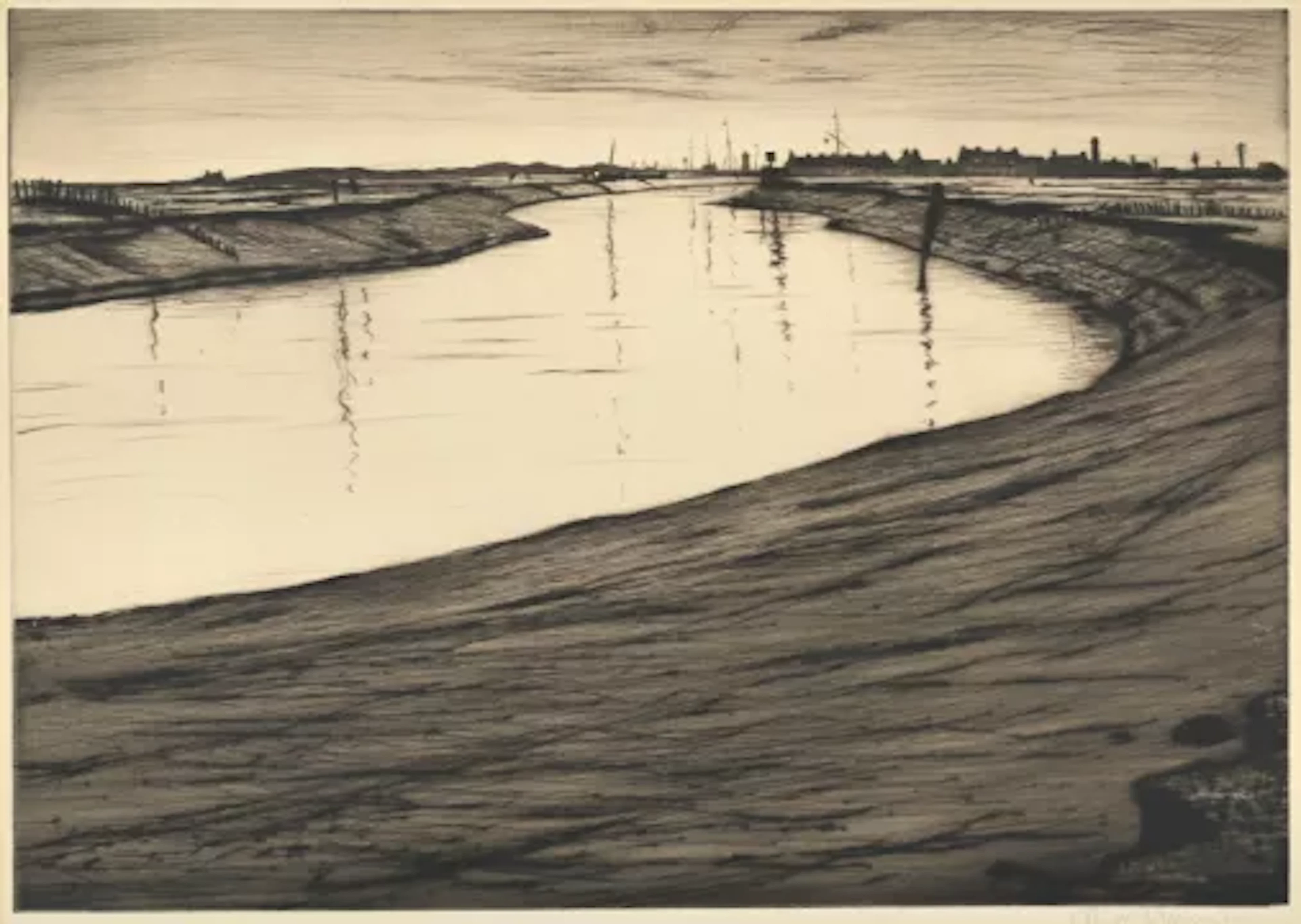 CHRISTOPHER RICHARD WYNNE NEVINSON (BRITISH 1889-1946), EBB TIDE ON