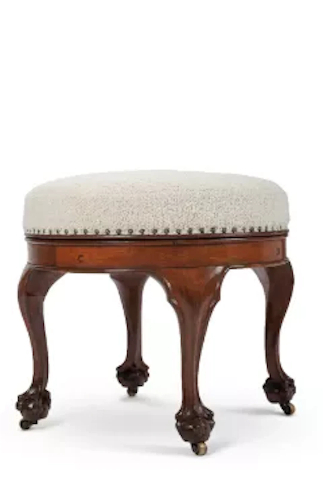 AN OAK CIRCULAR STOOL, EARLY 20TH CENTURY