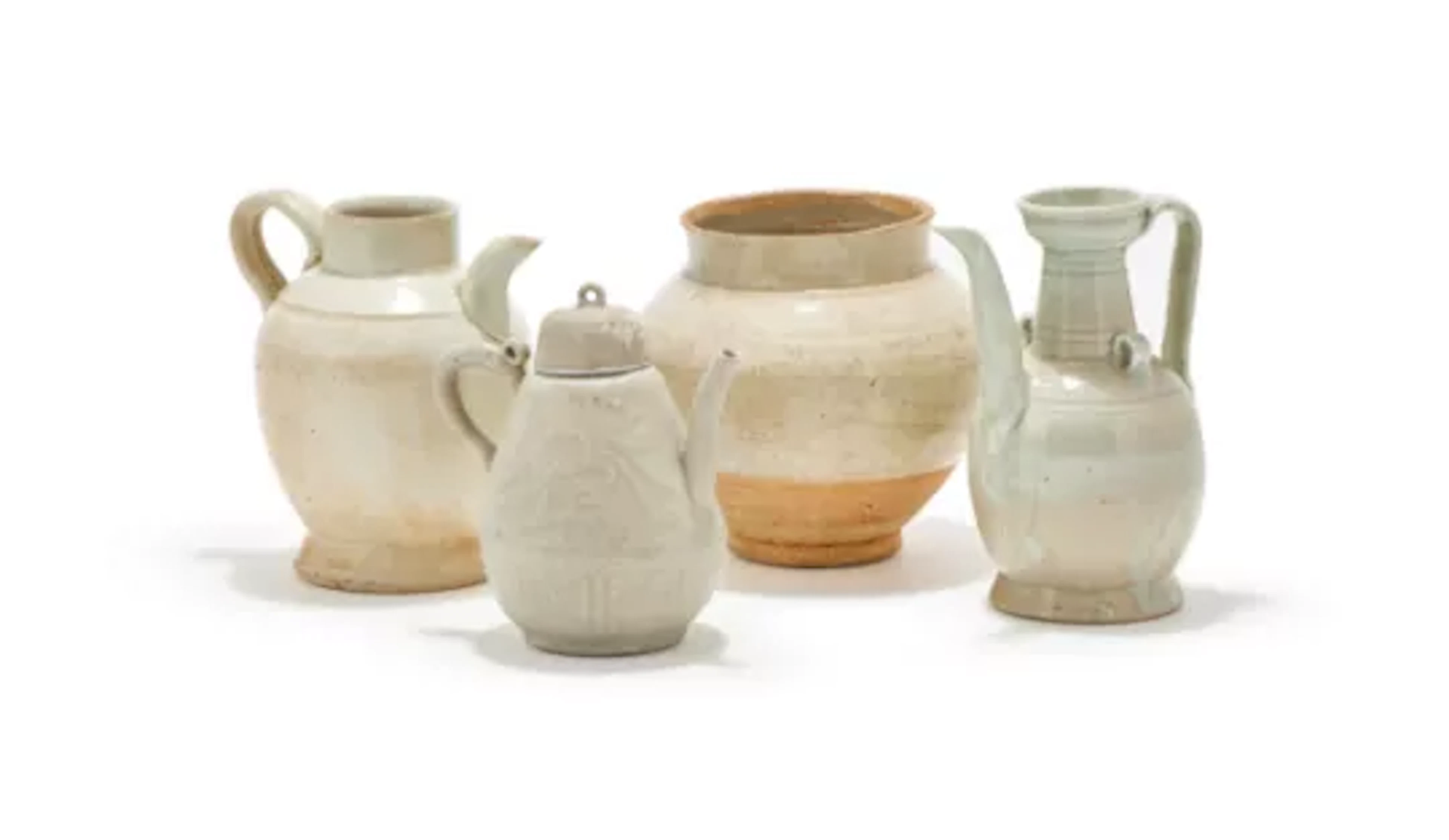 A group of Chinese white glazed wares, Song to Yuan dynasty