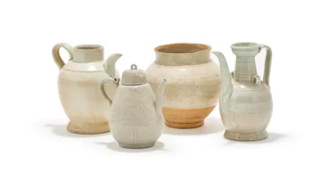 A group of Chinese white glazed wares, Song to Yuan dynasty