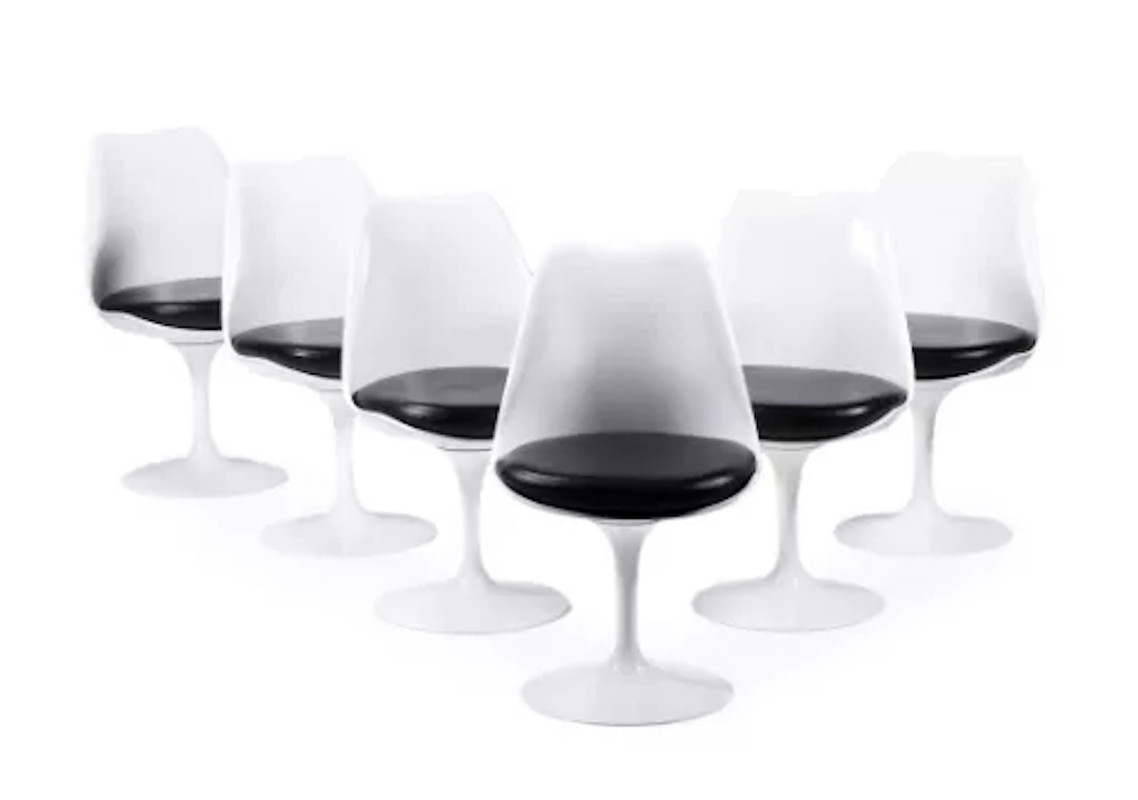 EERO SAARINEN (FINNISH, 1910-1961), SIX 'TULIP' DINING CHAIRS, DESIGNED