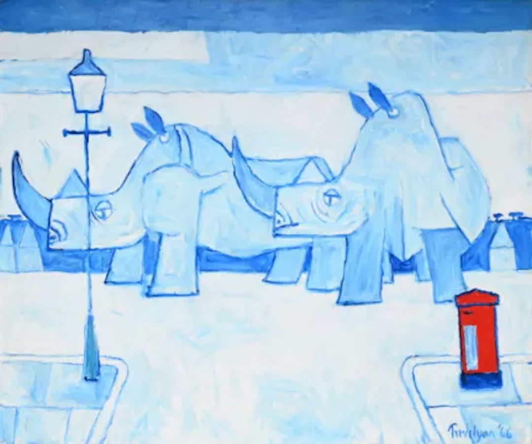 λ JULIAN TREVELYAN (BRITISH 1910-1988), RHINOS AND POSTBOX