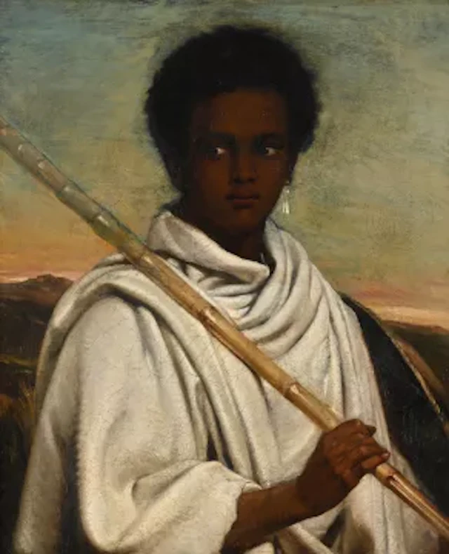 ‡ FRENCH SCHOOL (19TH CENTURY), AFRICAN SOLDIER IN WHITE