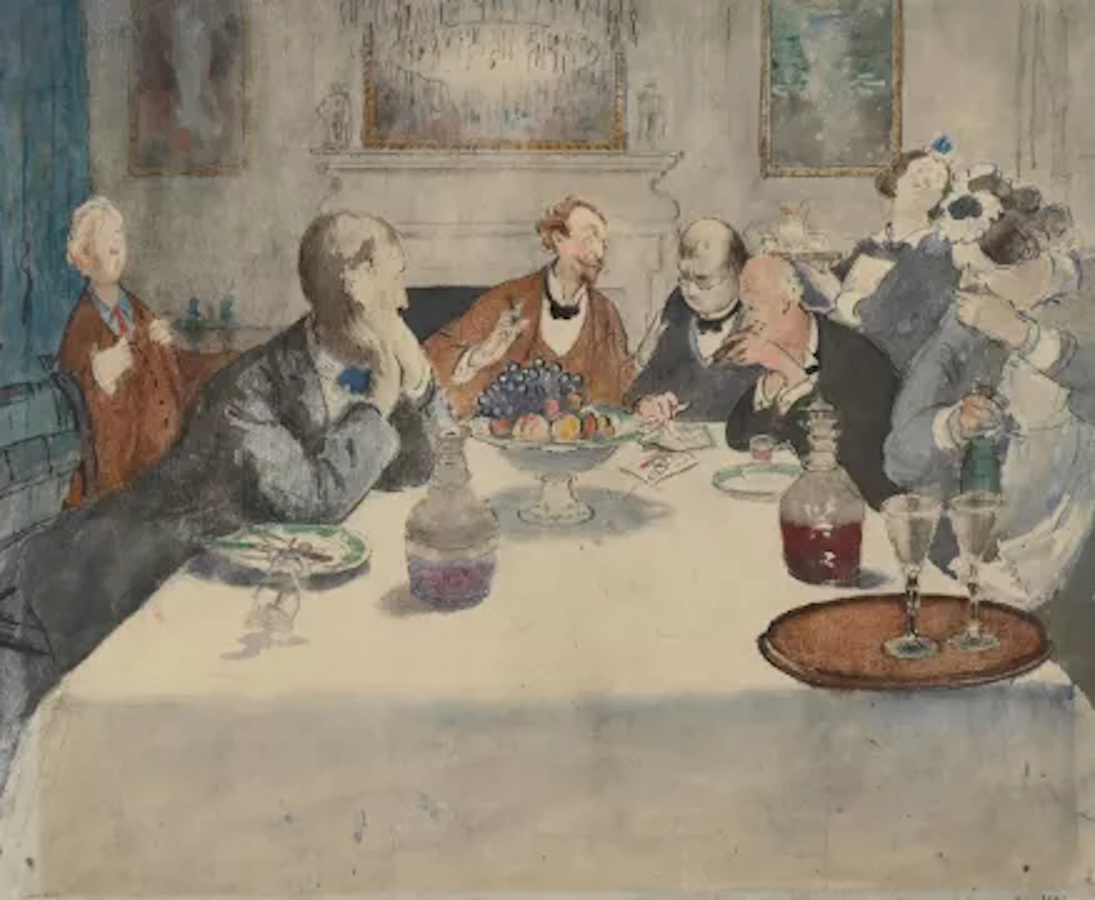 HENRY TONKS (BRITISH 1862-1937), THE CONVERSATION THEN TURNED ON TONKS
