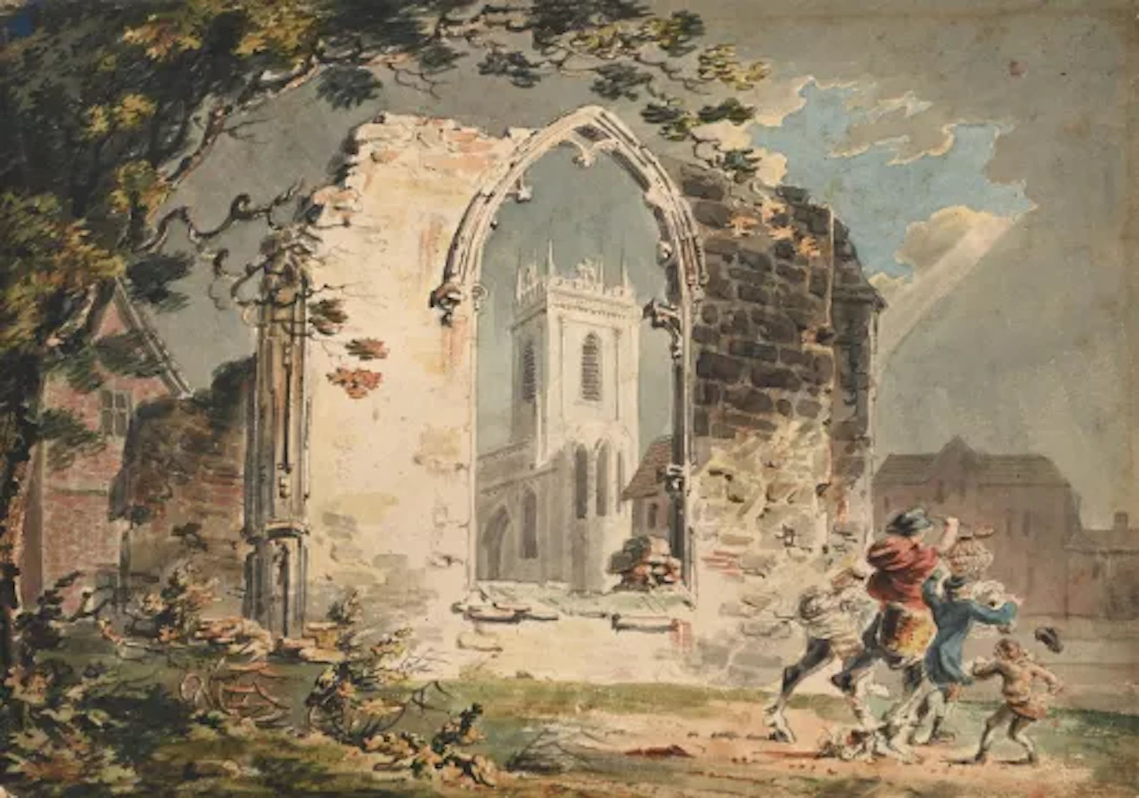 JOSEPH MALLORD WILLIAM TURNER (BRITISH 1775-1851), TRAVELLERS PASSING