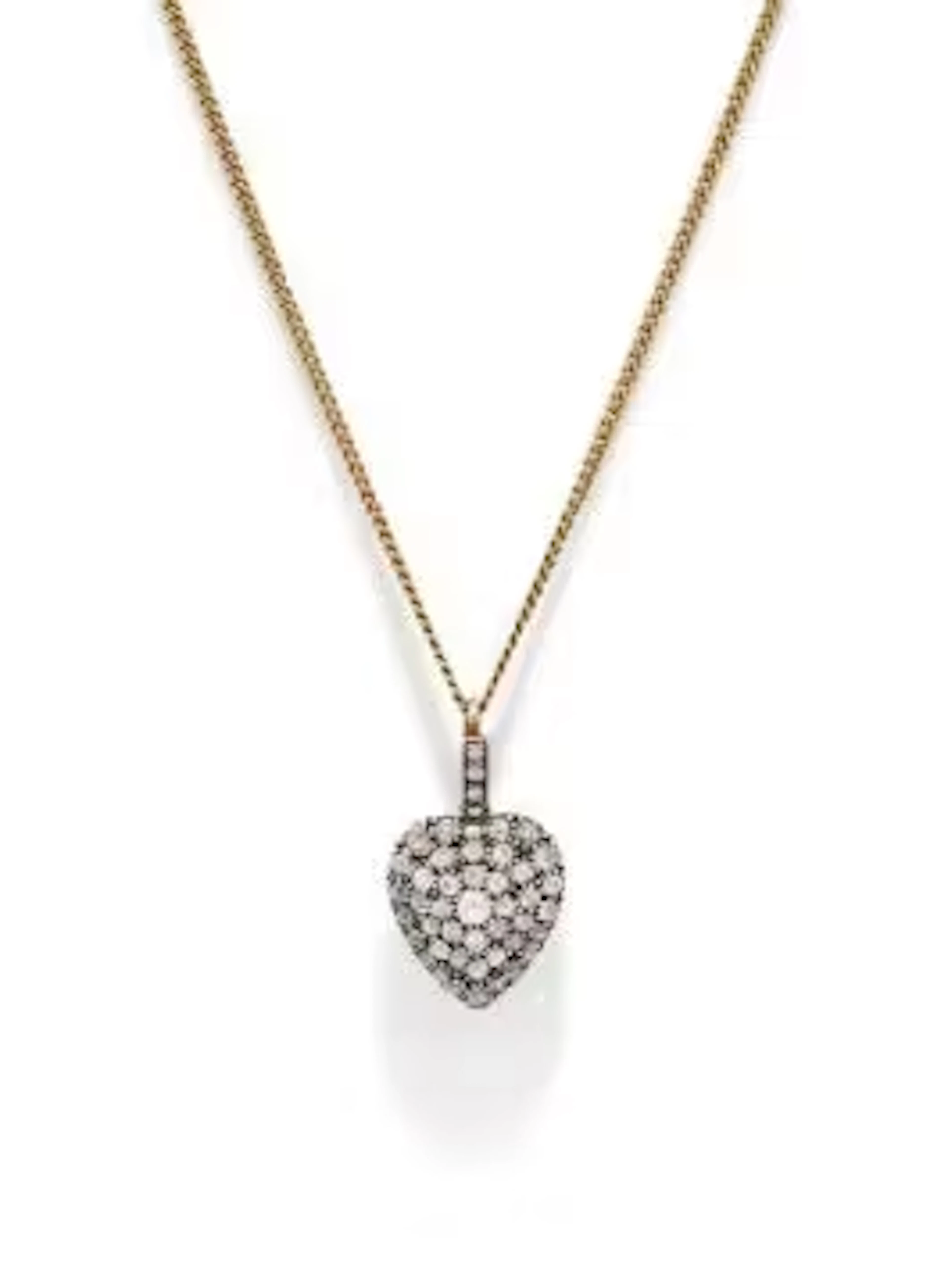 A VICTORIAN DIAMOND HEART PENDANT
