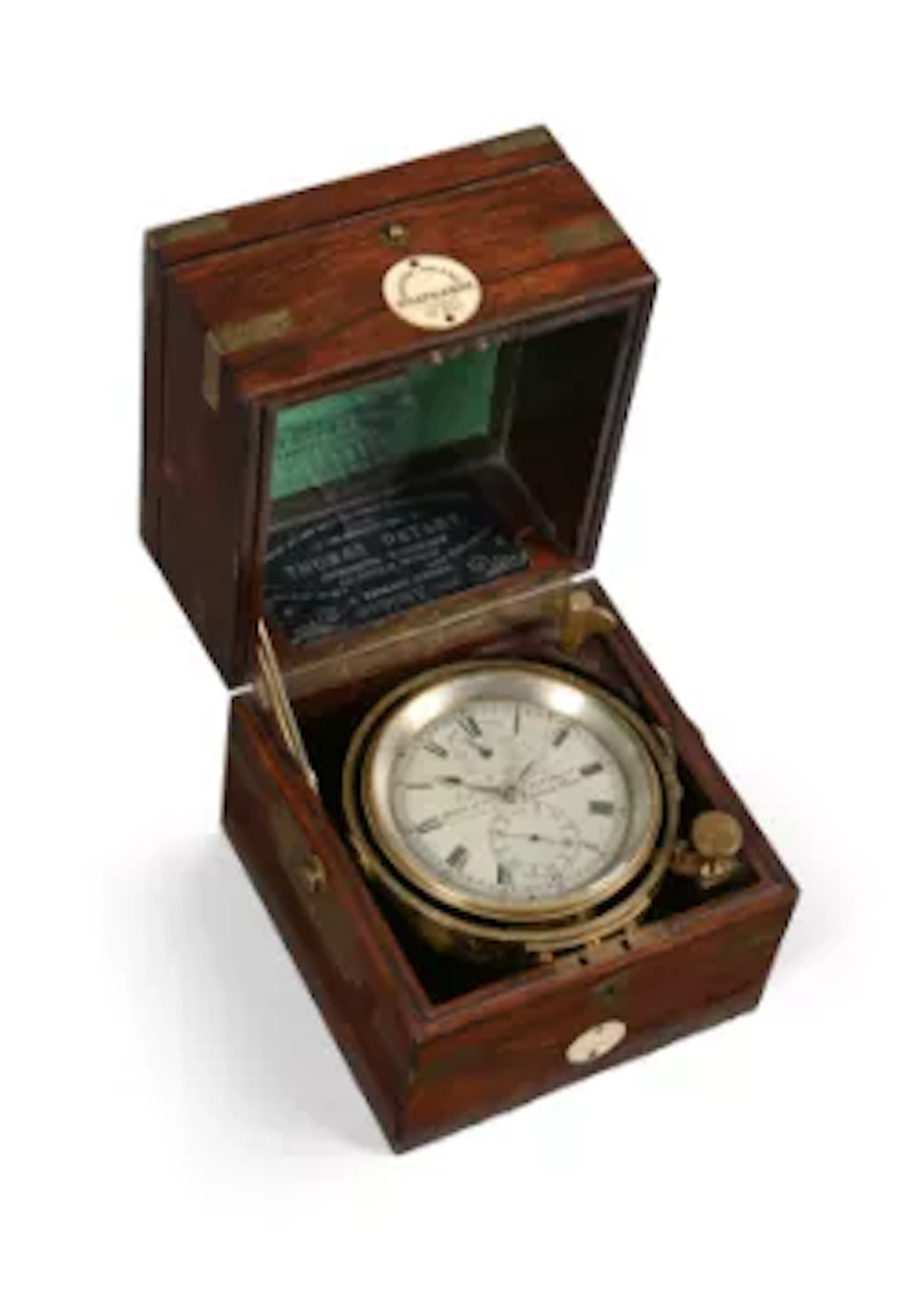 Y A VERY RARE VICTORIAN ROSEWOOD CASED TWO-DAY MARINE CHRONOMETER