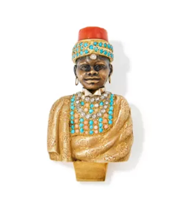 Y A GEM SET 'MORETTO' BROOCH