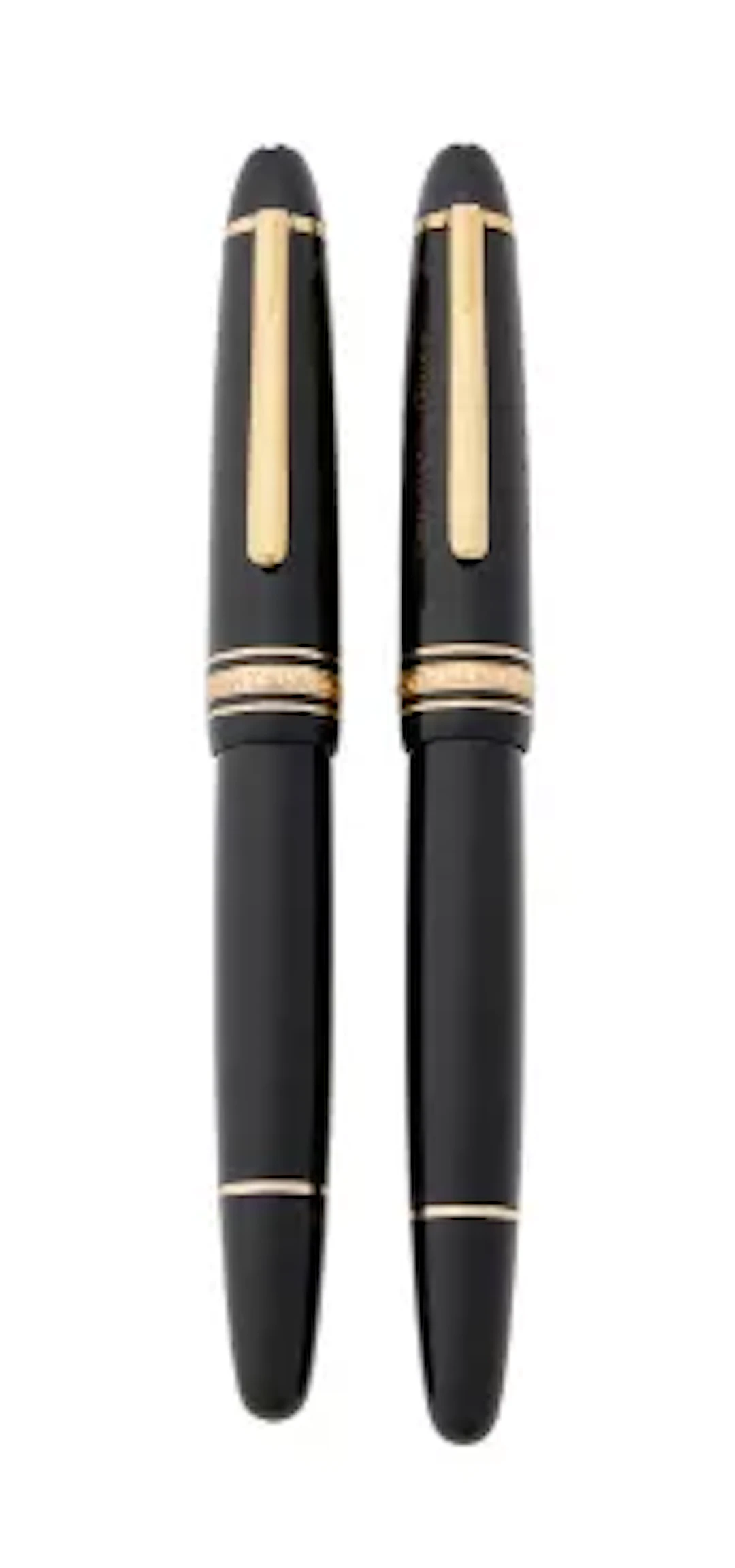 MONTBLANC, MEISTERSTÜCK, TWO BLACK ROLLERBALL PENS