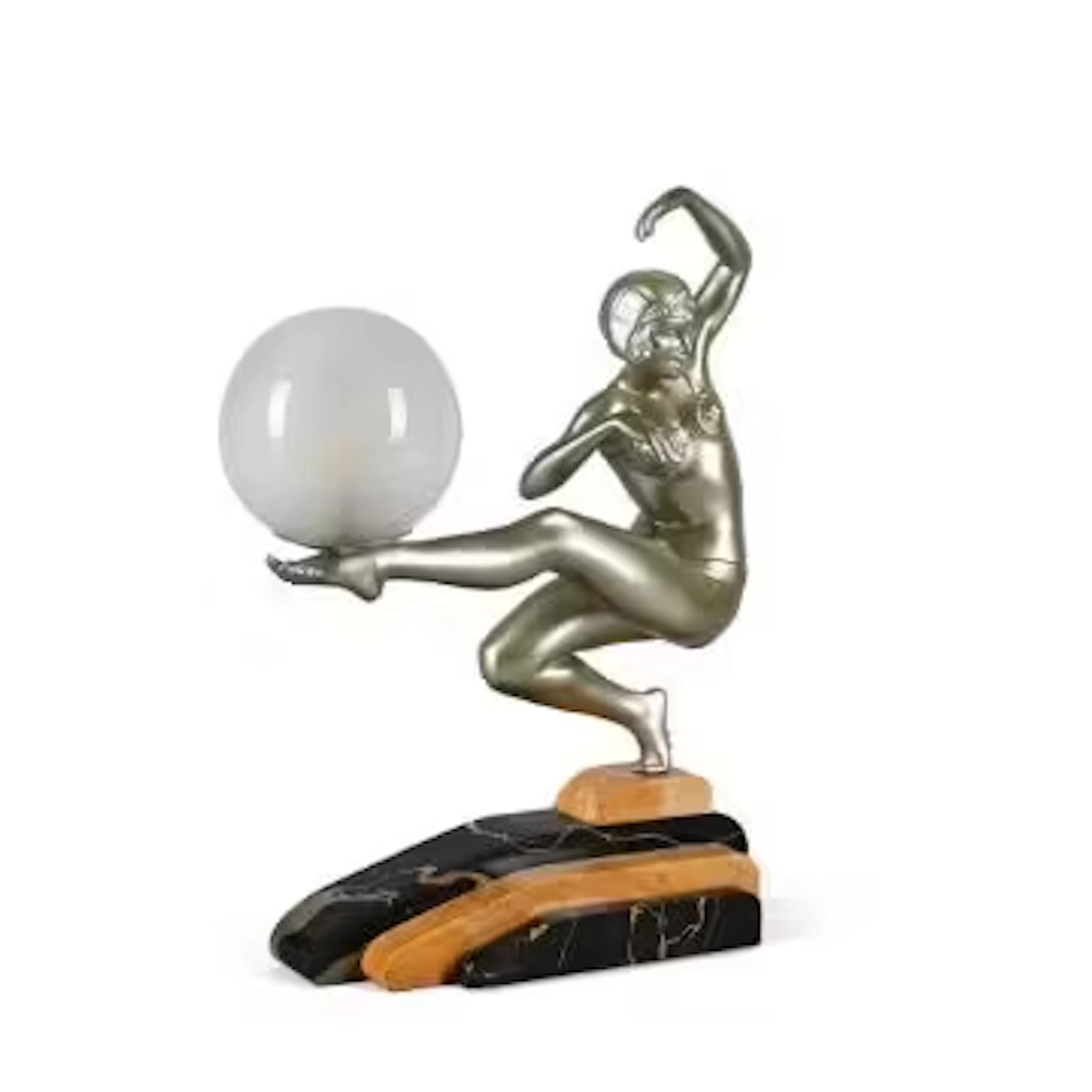 GEORGES VAN DE VOORDE (BELGIAN, 1878-1964), ART DECO FIGURAL TABLE